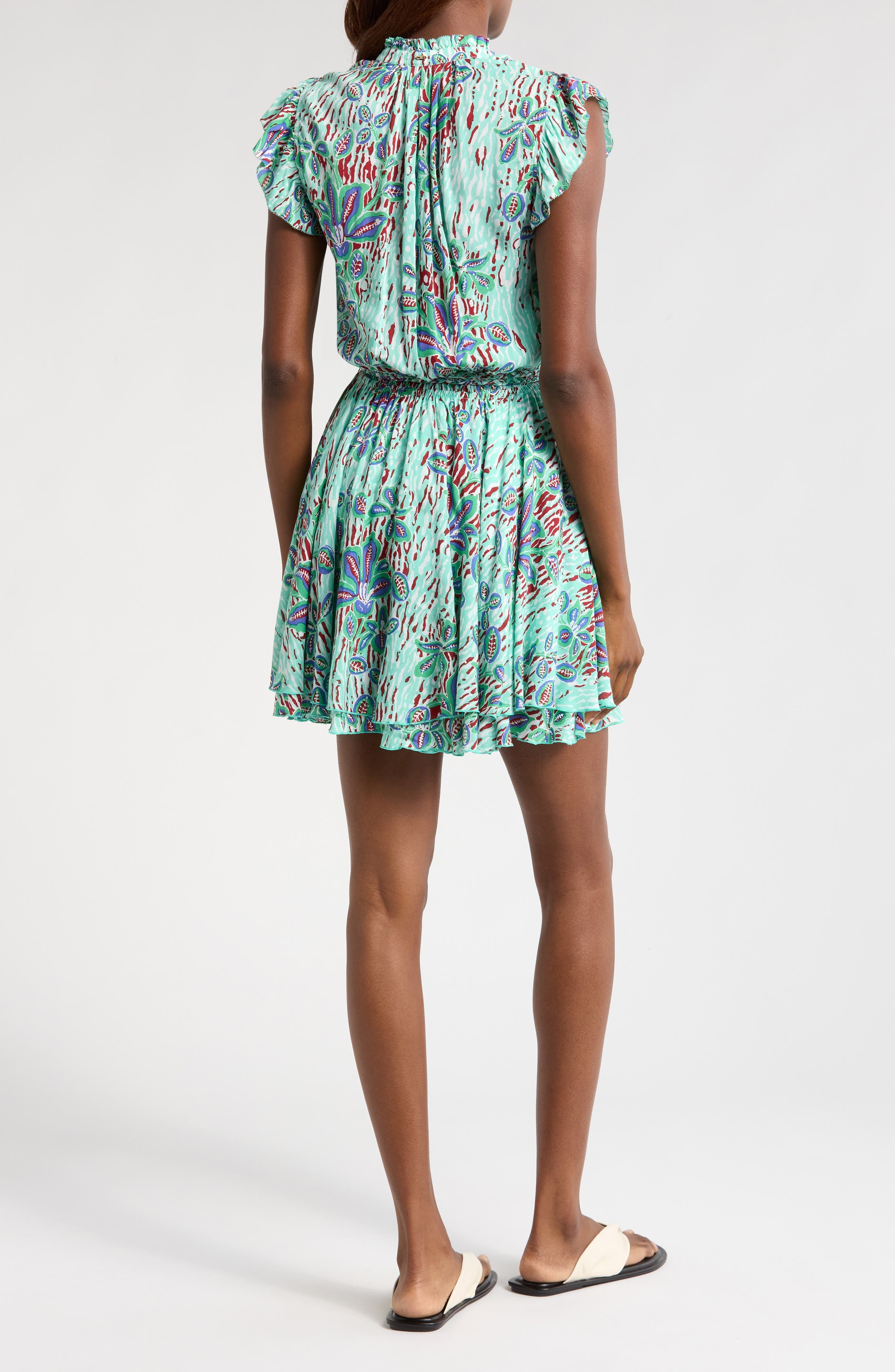 Callie Print Cover-Up Minidress - image 2