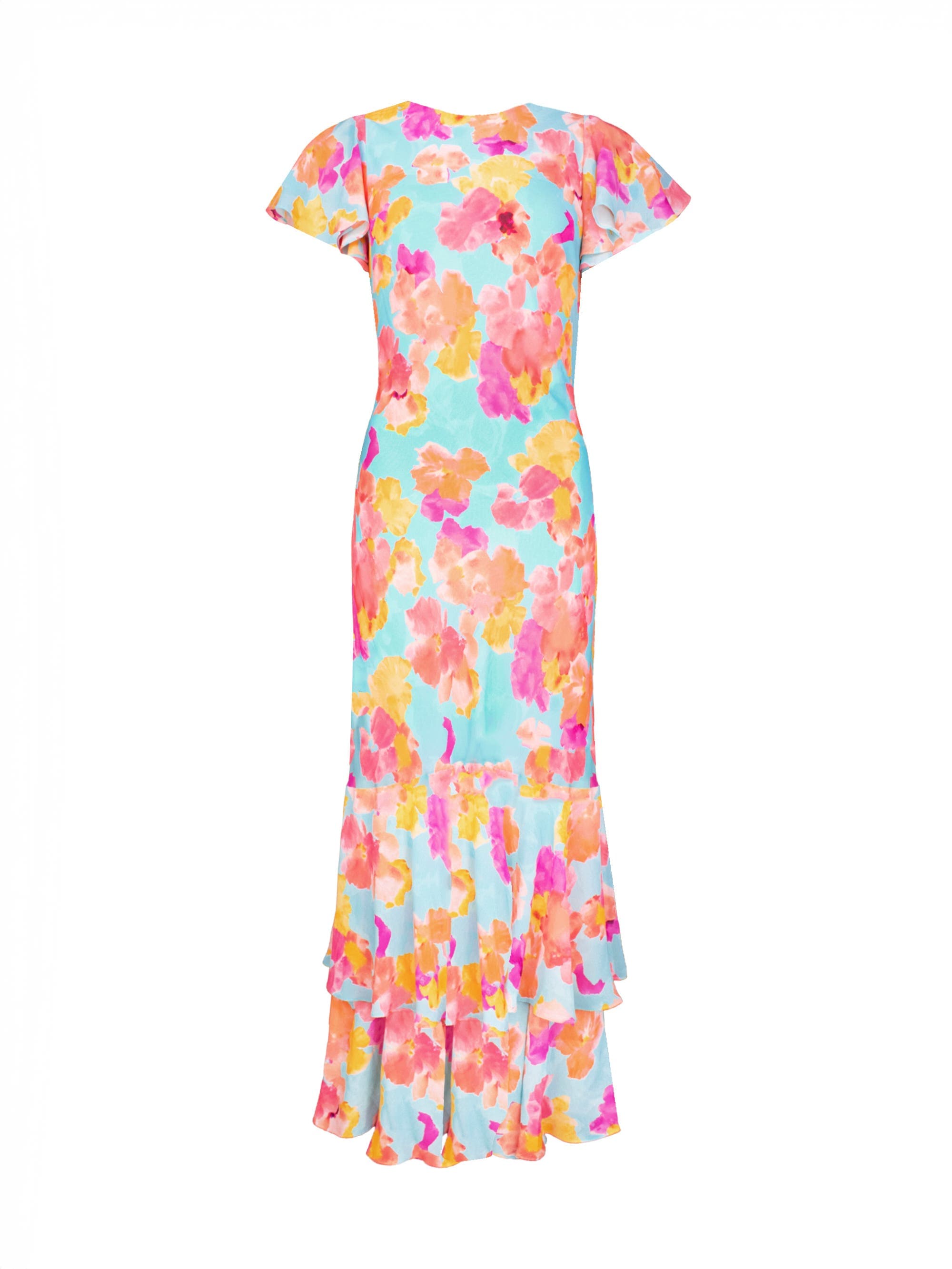 Hazel Floral Frill Sleeve Dress - image 2