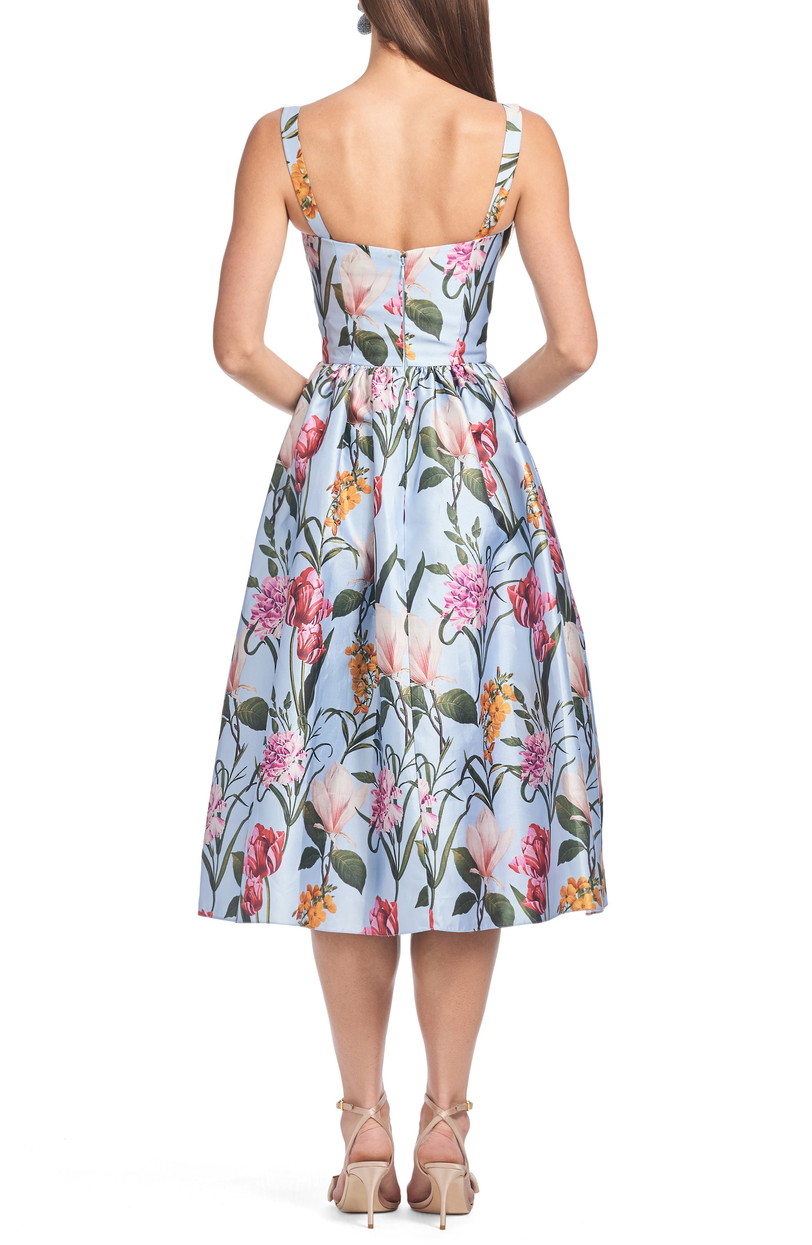 Olena Floral Mikado Cocktail Dress - image 2