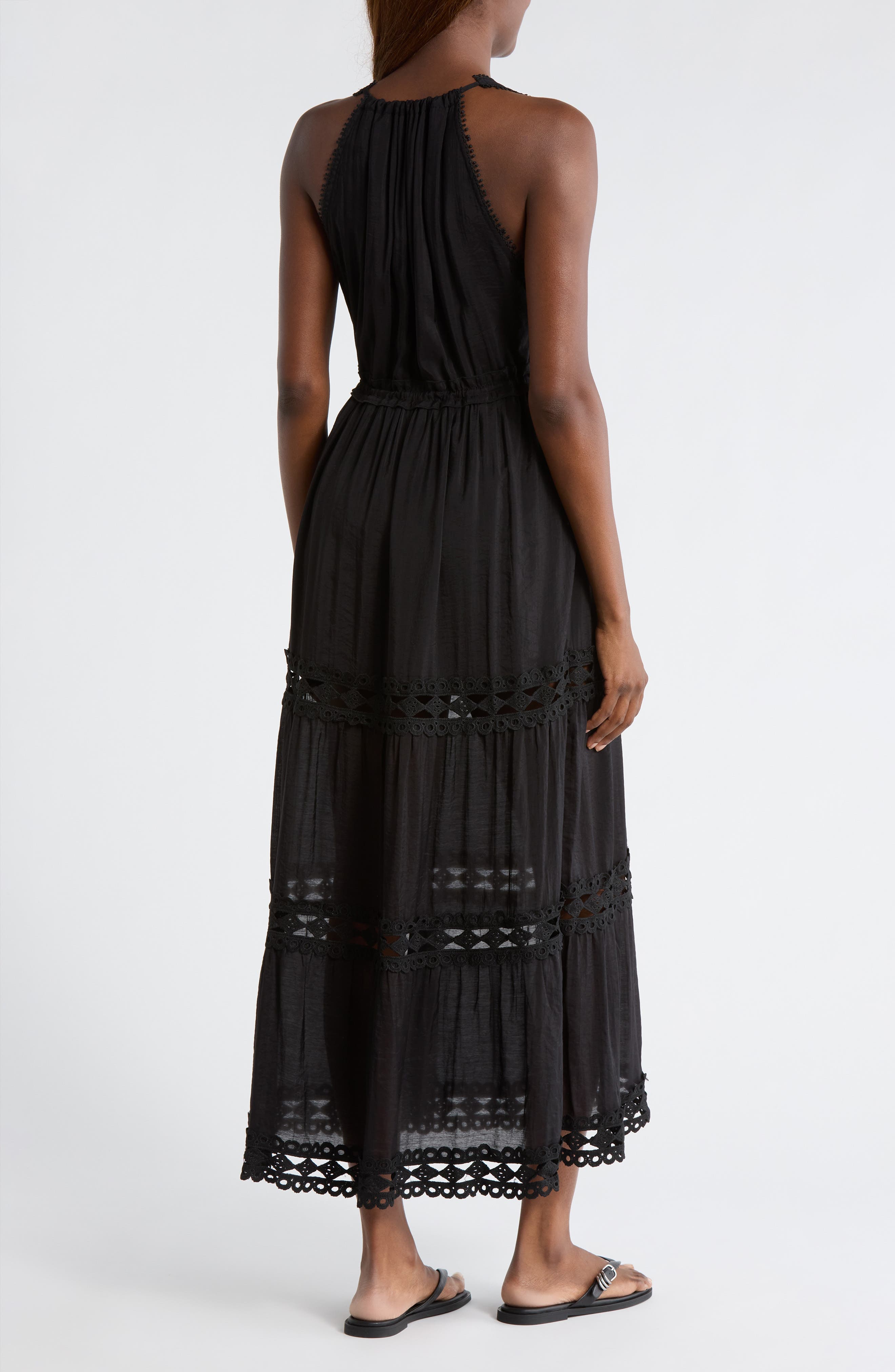 Cutout Trim Sleeveless Cover-Up Maxi Dress - image 2