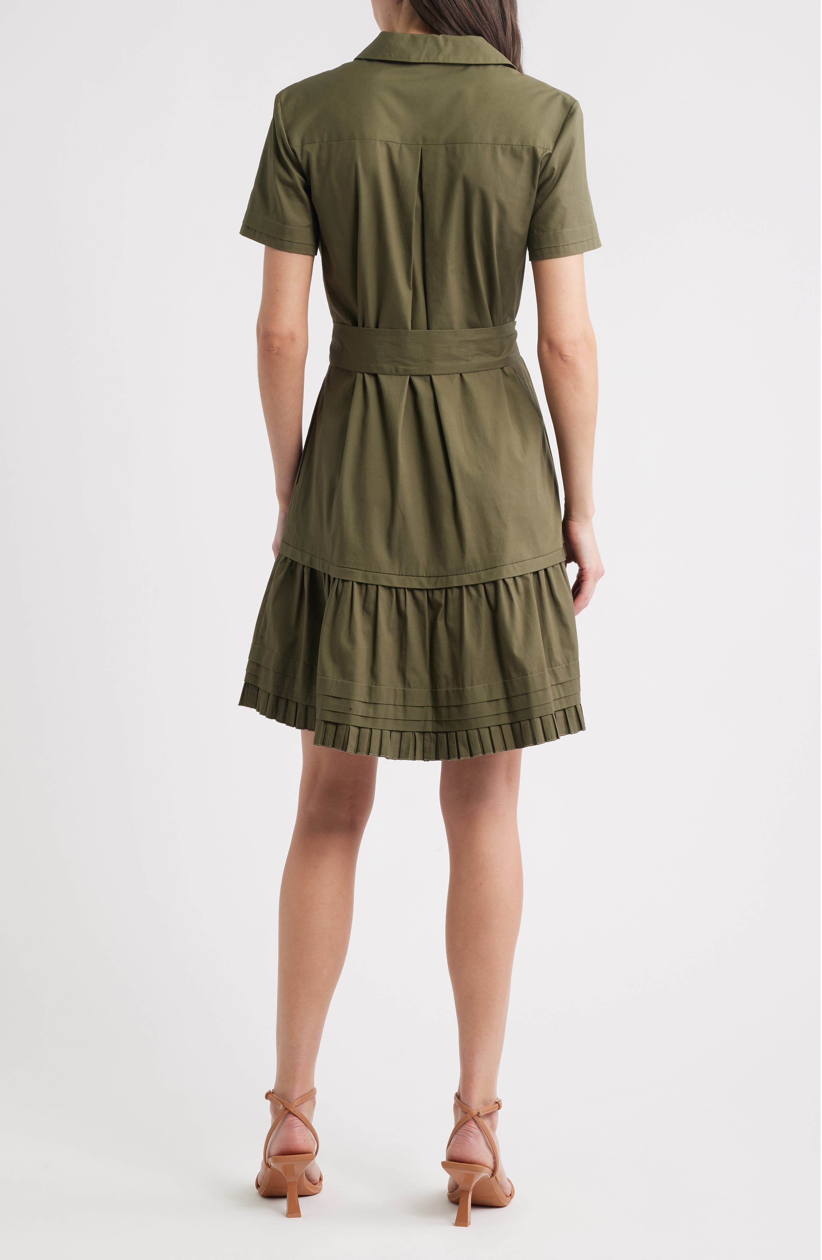 Short Sleeve Cotton Shirtdress - image 2