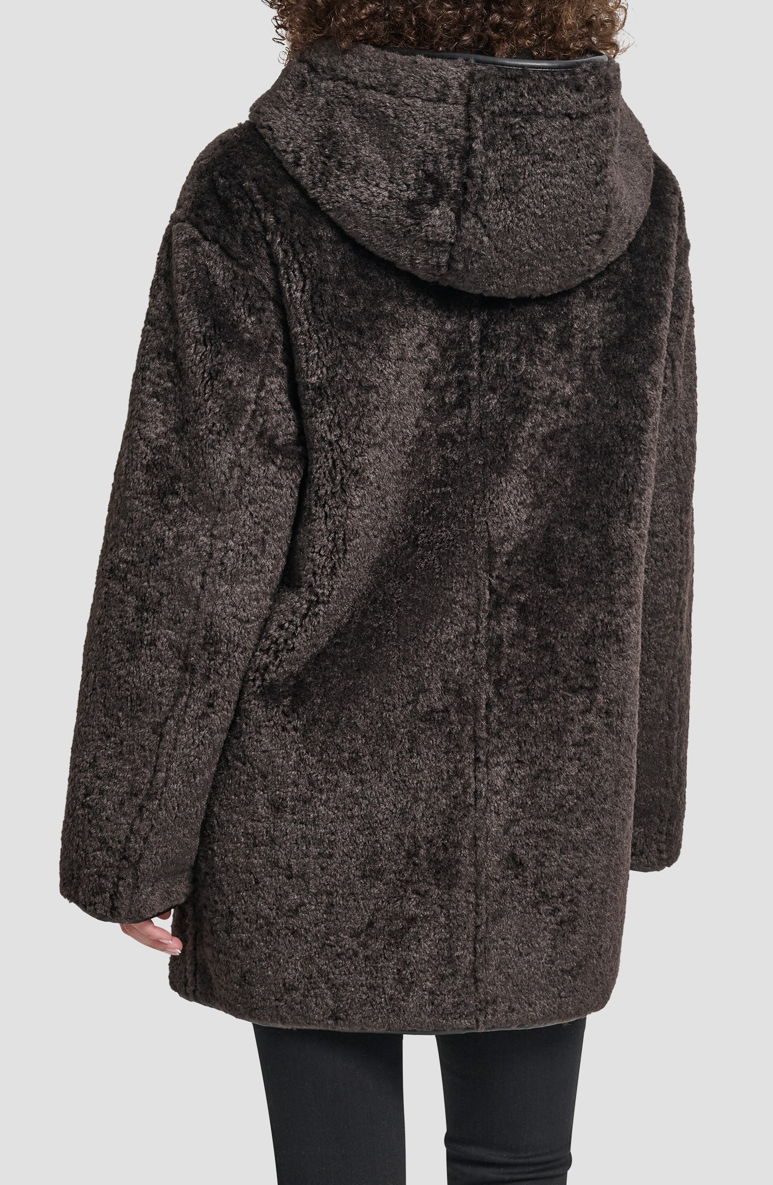 Faux Fur Toggle Hooded Jacket - image 2