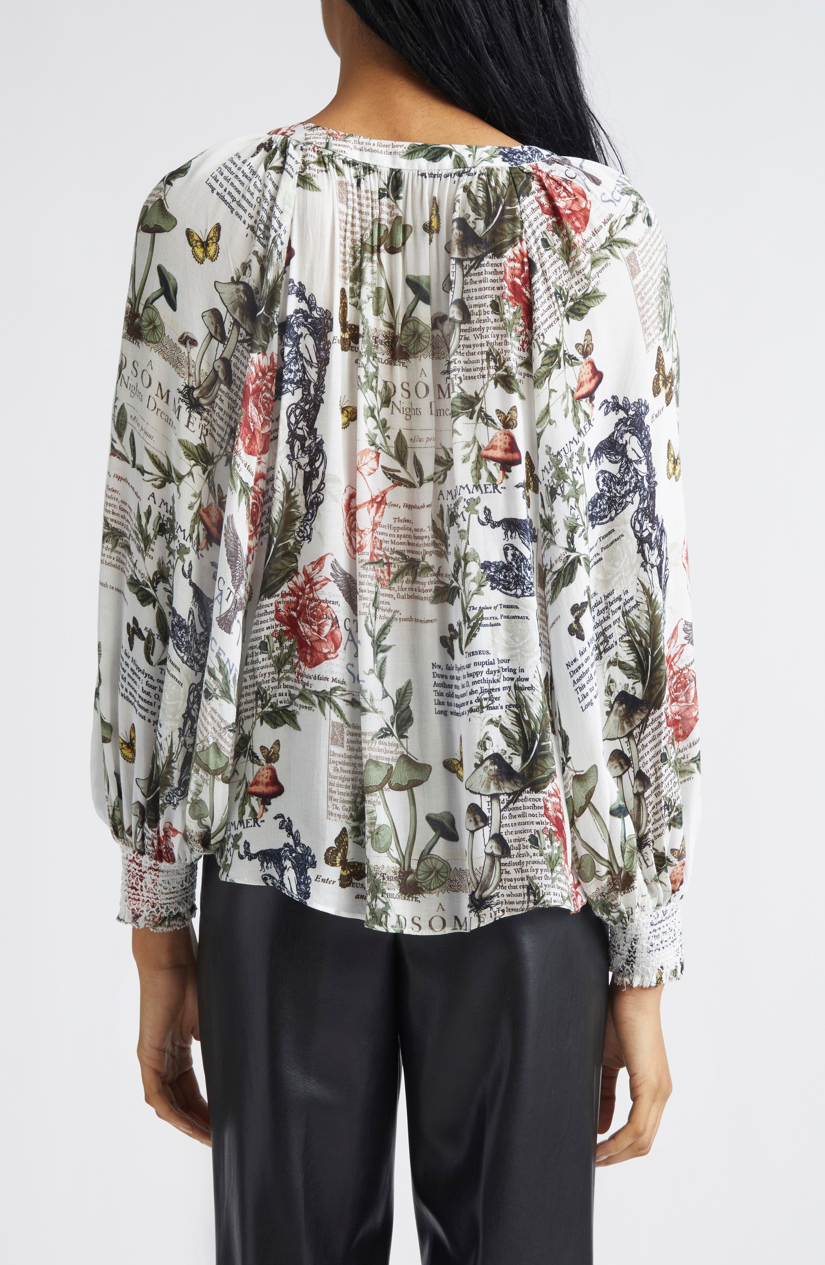 Thalia Mixed Print Button-Up Shirt - image 2