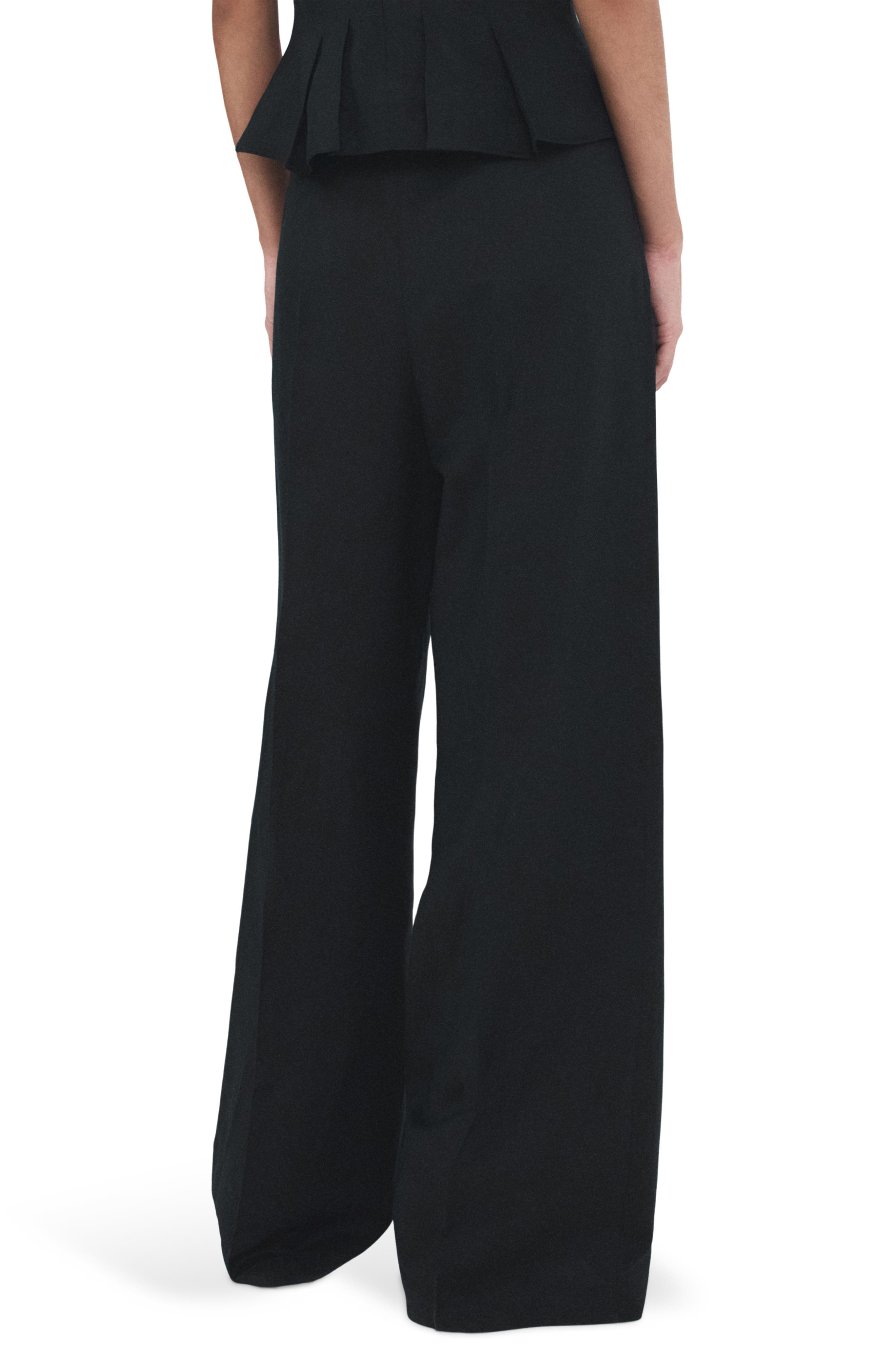 Straight Fit Linen Blend Pants - image 2