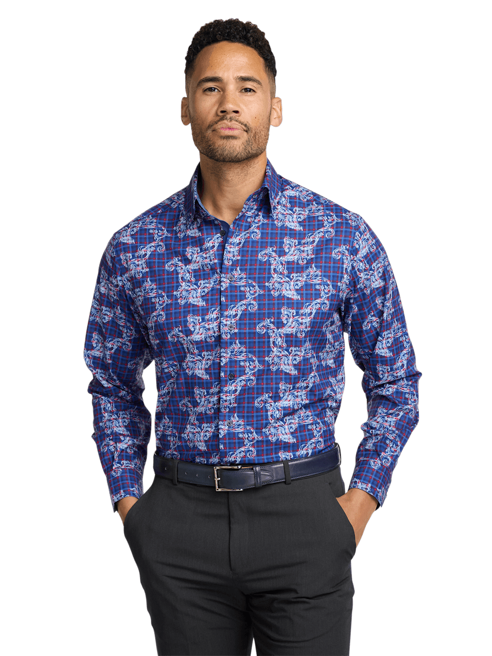 Performance Stretch Check Casual Shirt - image 2