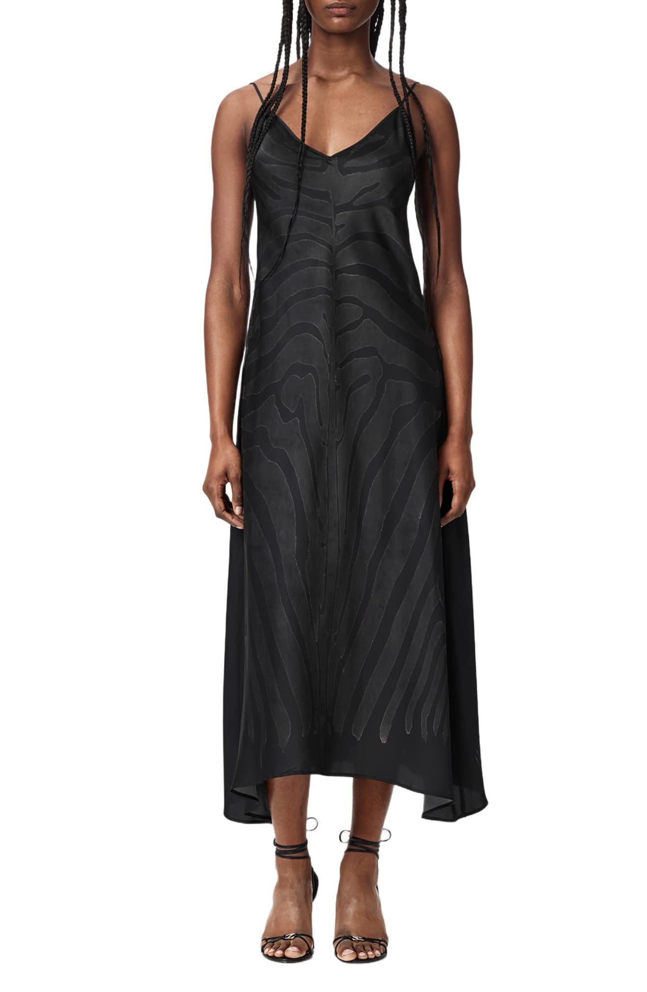 Leona Handkerchief Hem Maxi Slipdress - image 1