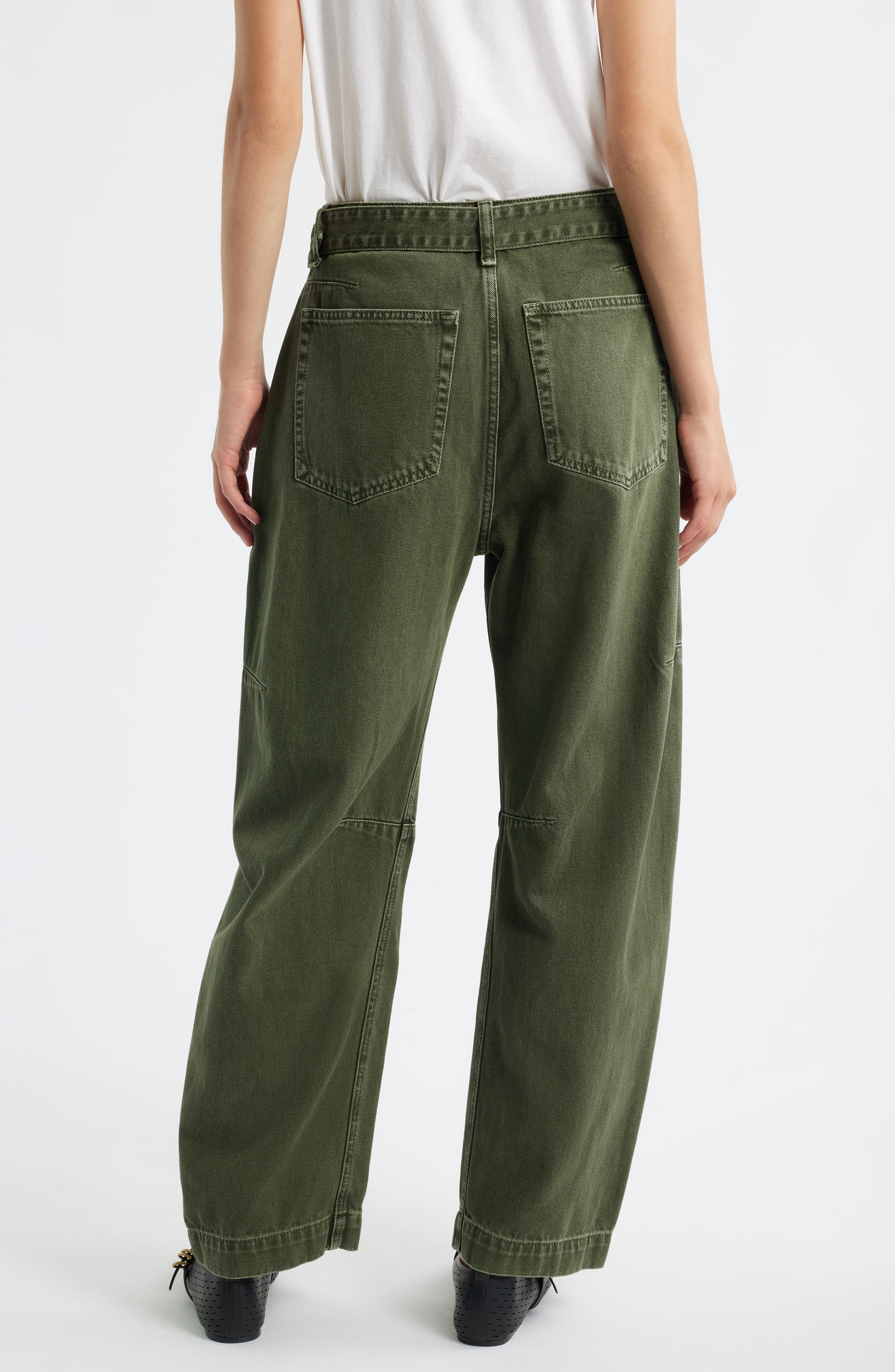 Charlie Belted Super High Waist Ankle Barrel Jeans - image 2