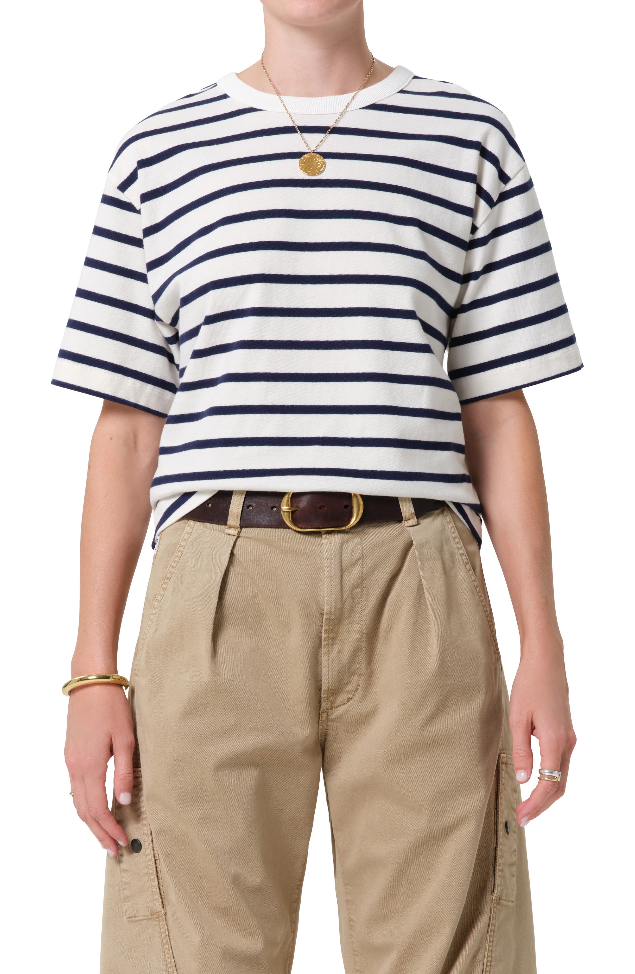 Goldie Stripe Cotton T-Shirt - image 1