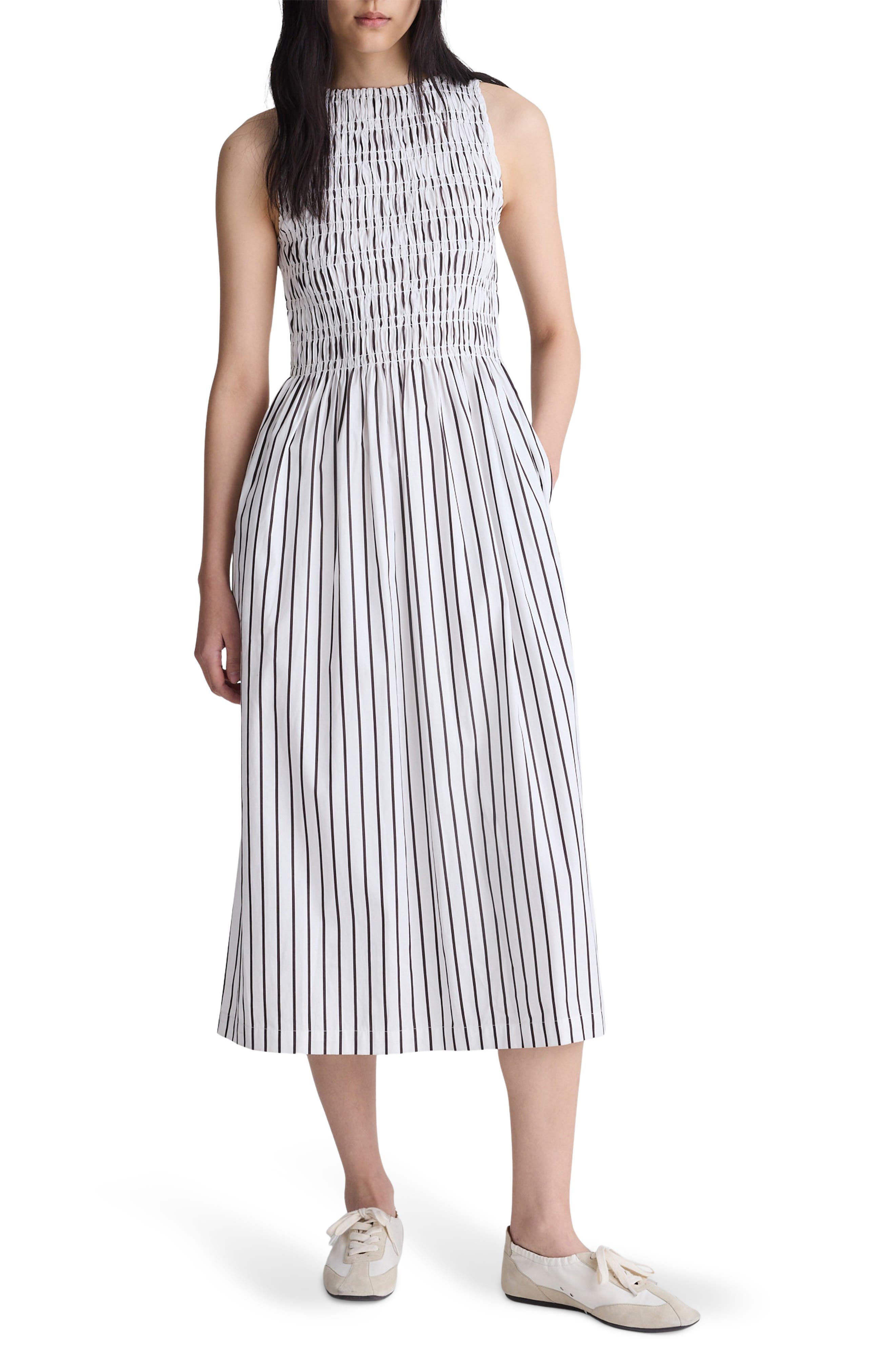 The Melody Smocked Sleeveless Midi Dress - image 1