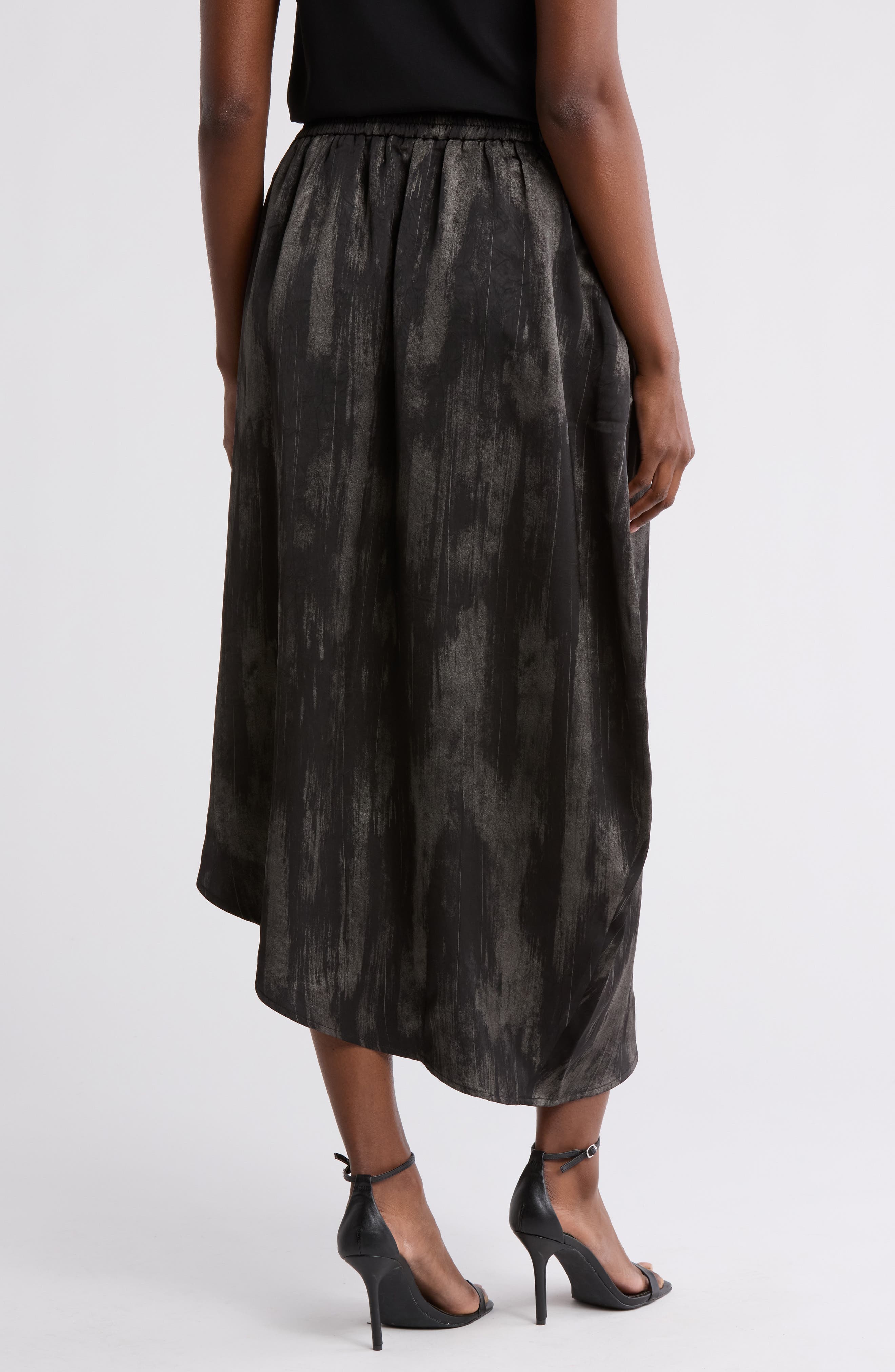 Asymmetric Hem Midi Skirt - image 2
