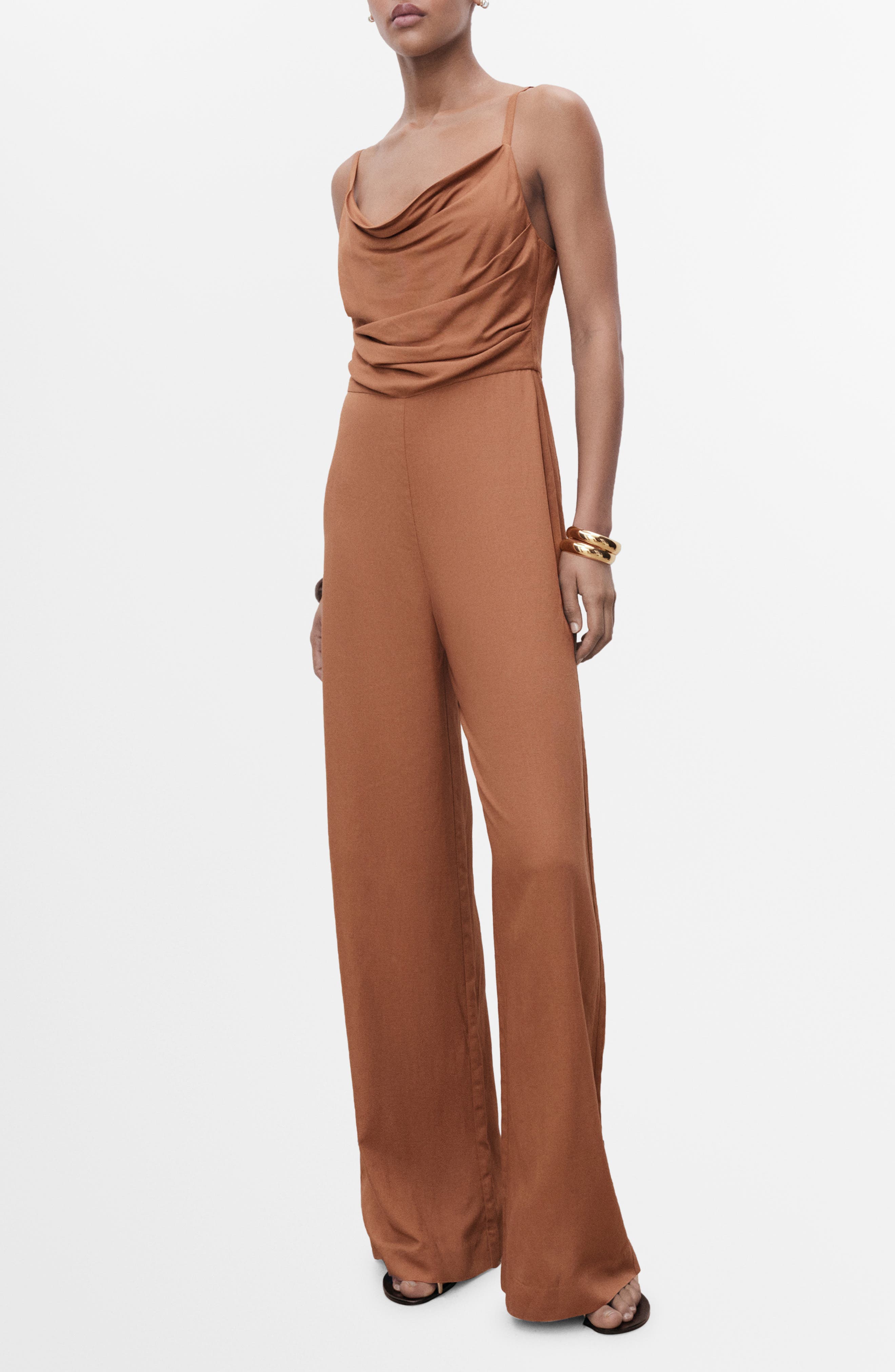 Cowl Neck Wide Leg Jumpsuit - image 1