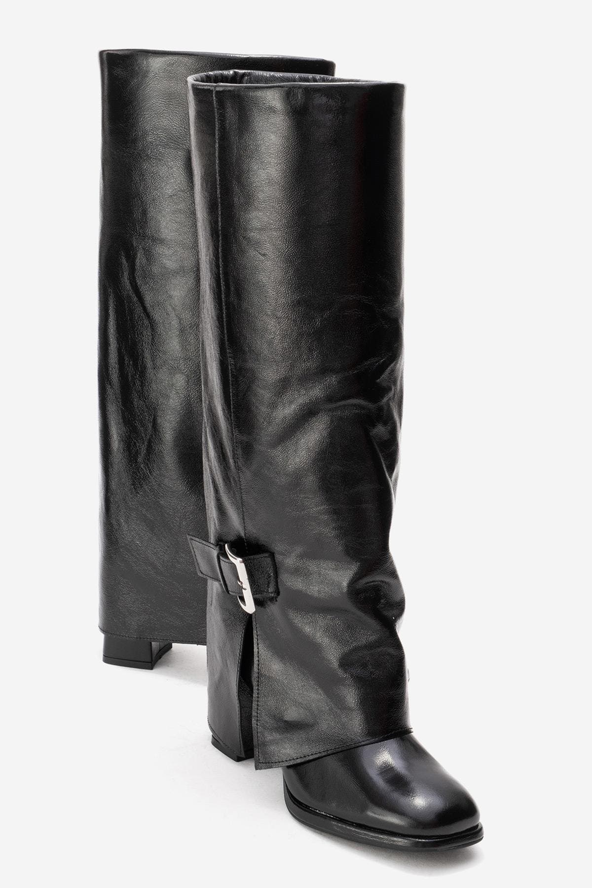 Lojo Leather Block Heel Boot - image 1