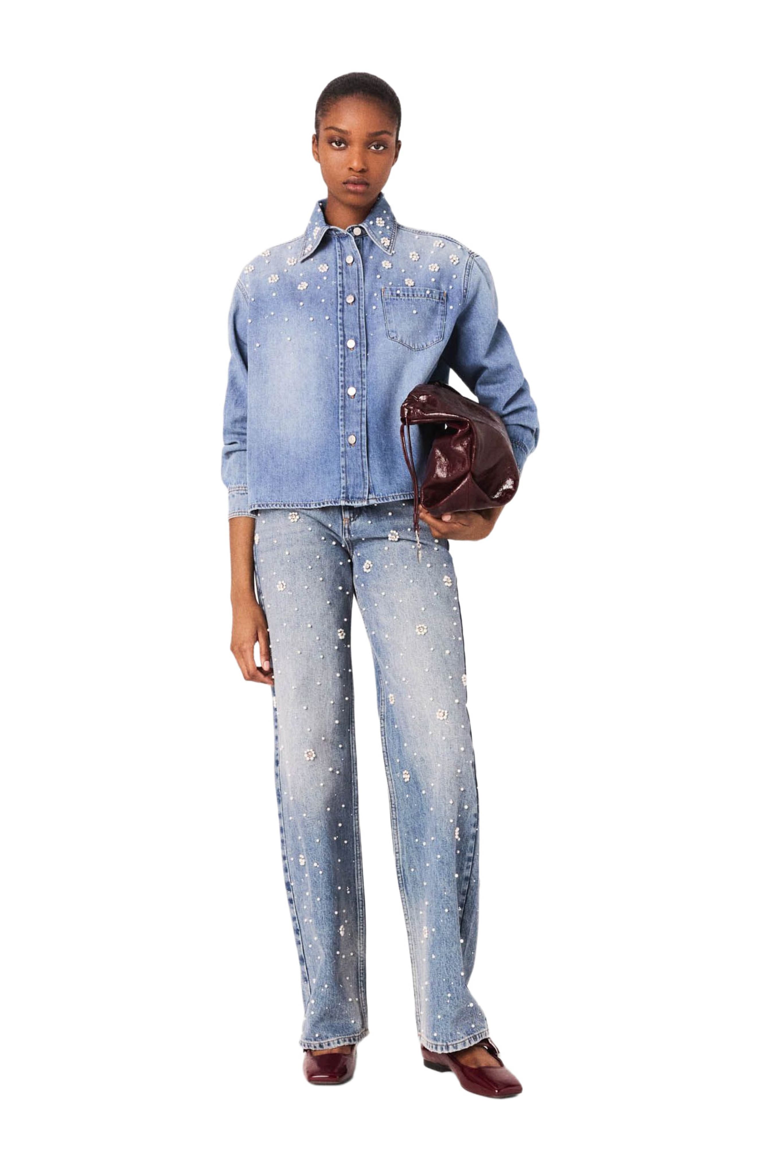 Denim shirt jacket - image 1