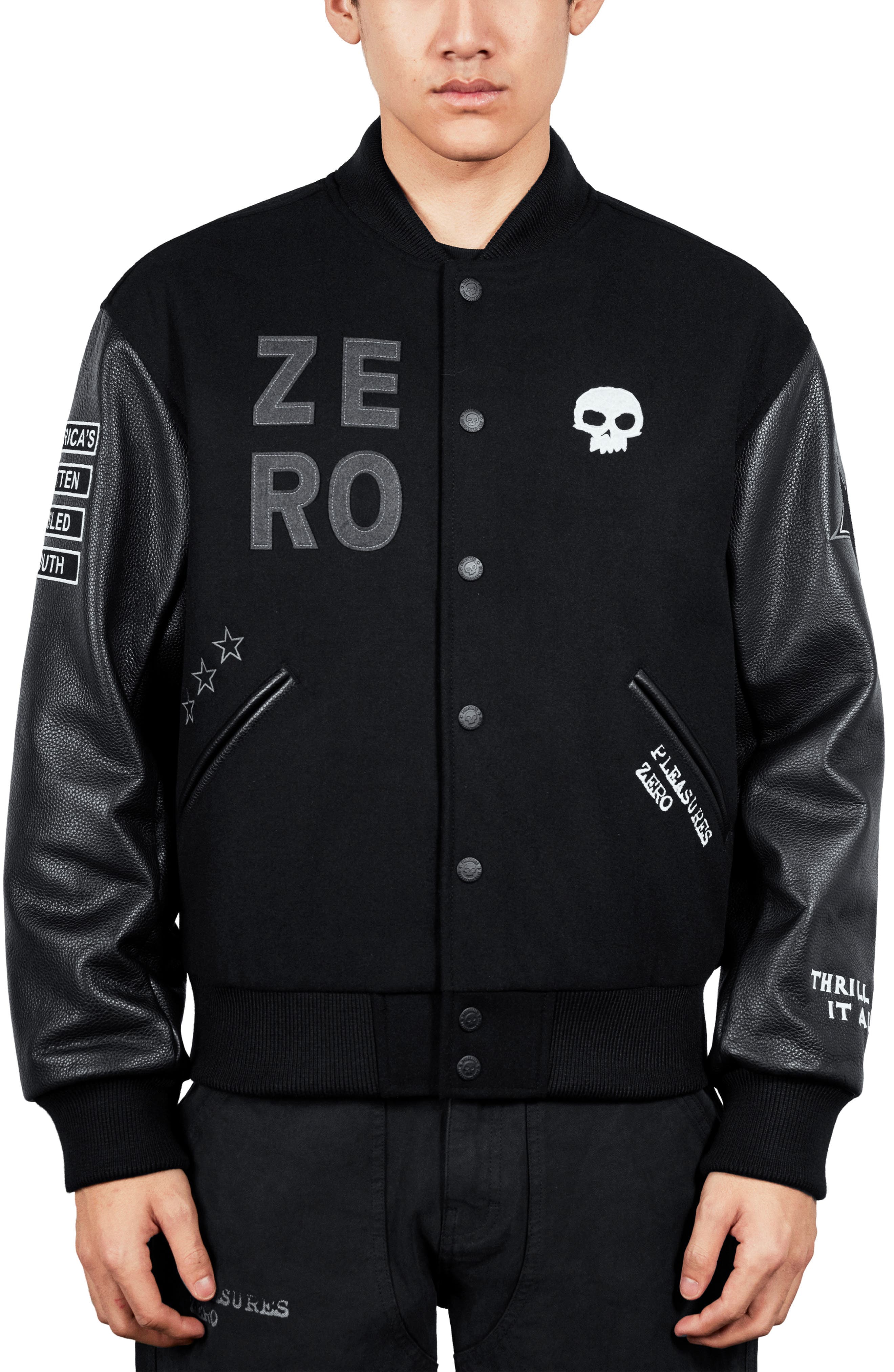 X Zero Skateboards Pleasures Varsity Jacket - image 1