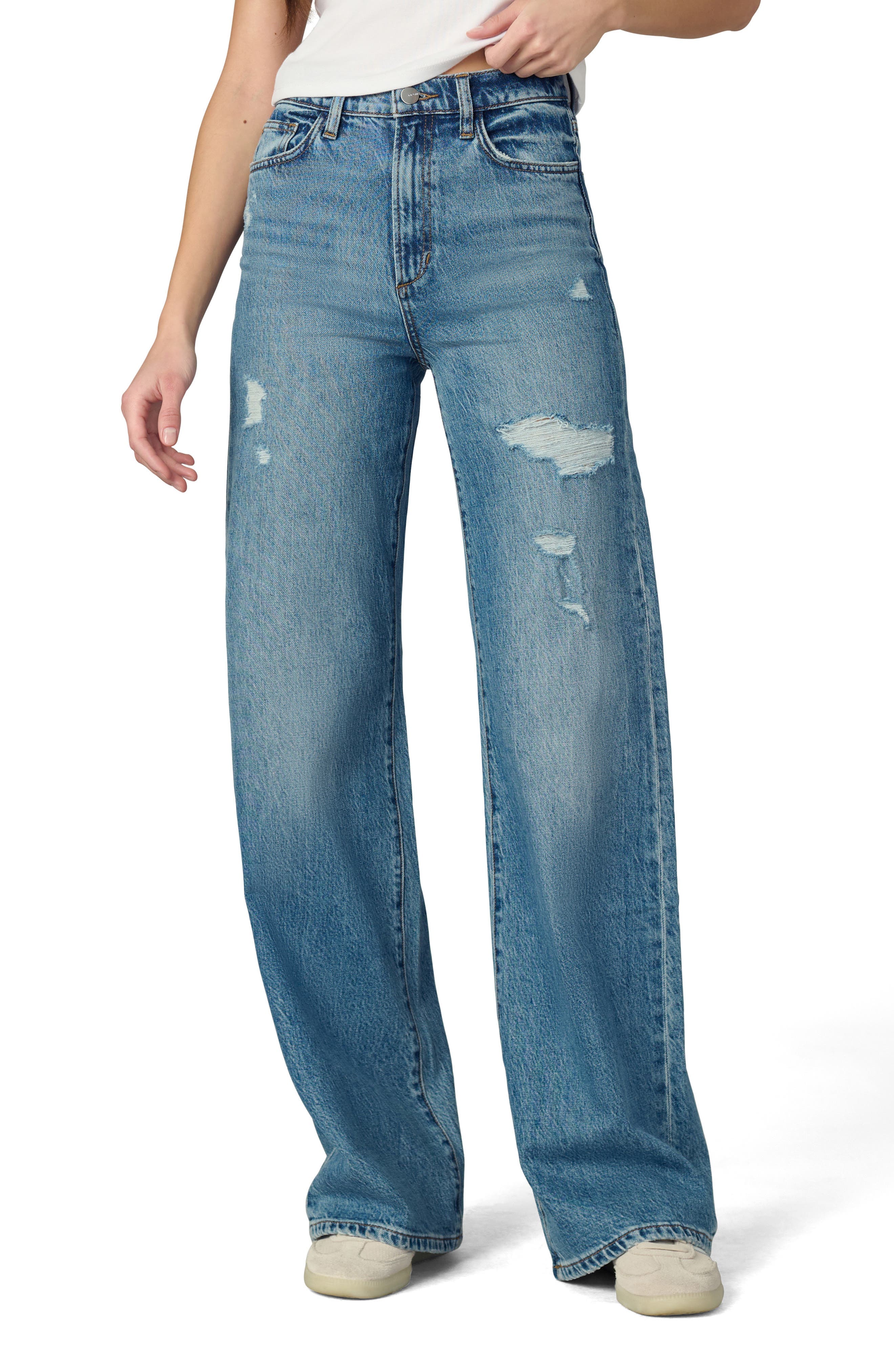The Mia High Waist Distressed Wide Leg Jeans - image 1