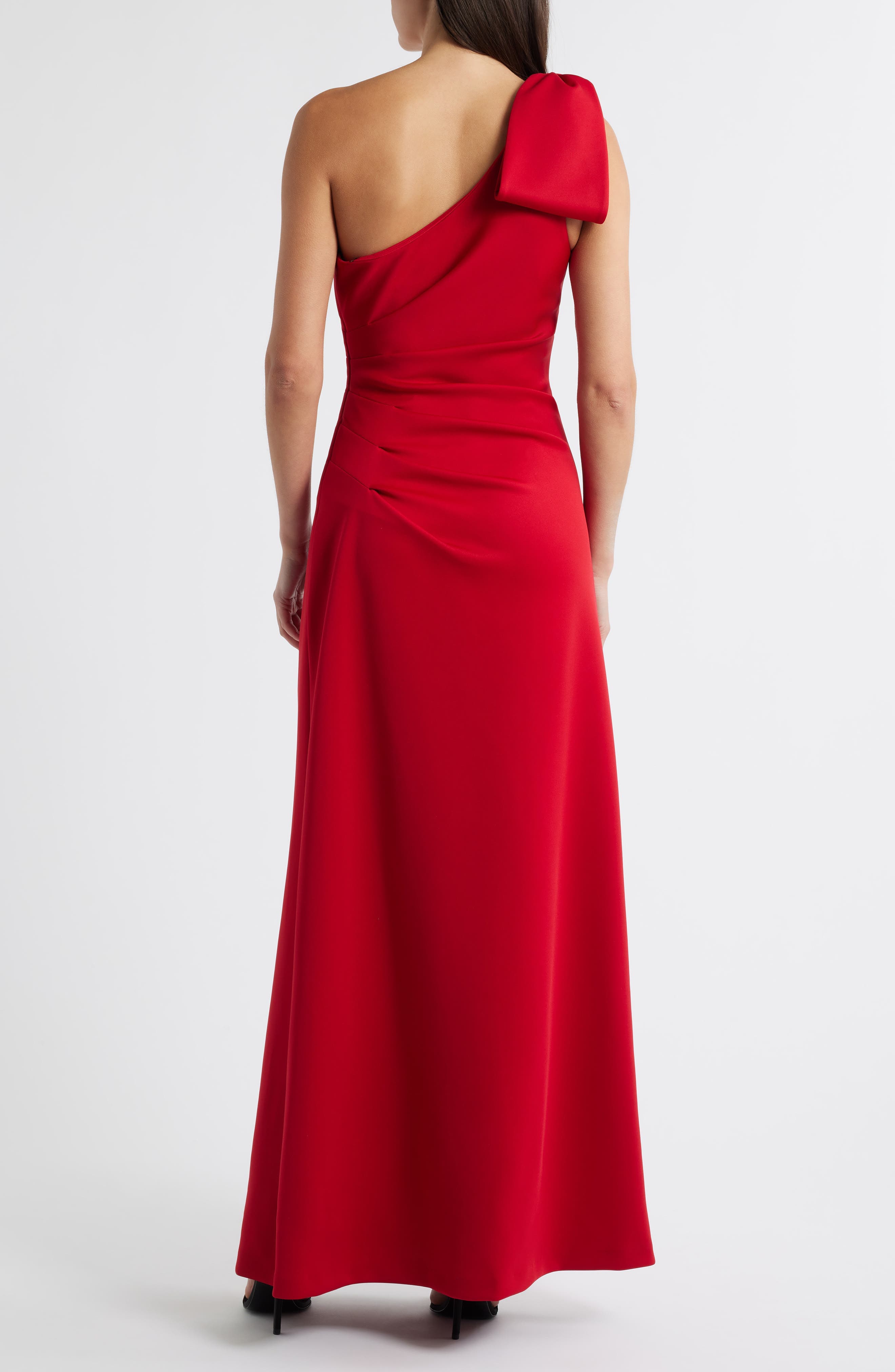 Zyra Bow Shoulder Ruched Gown - image 2