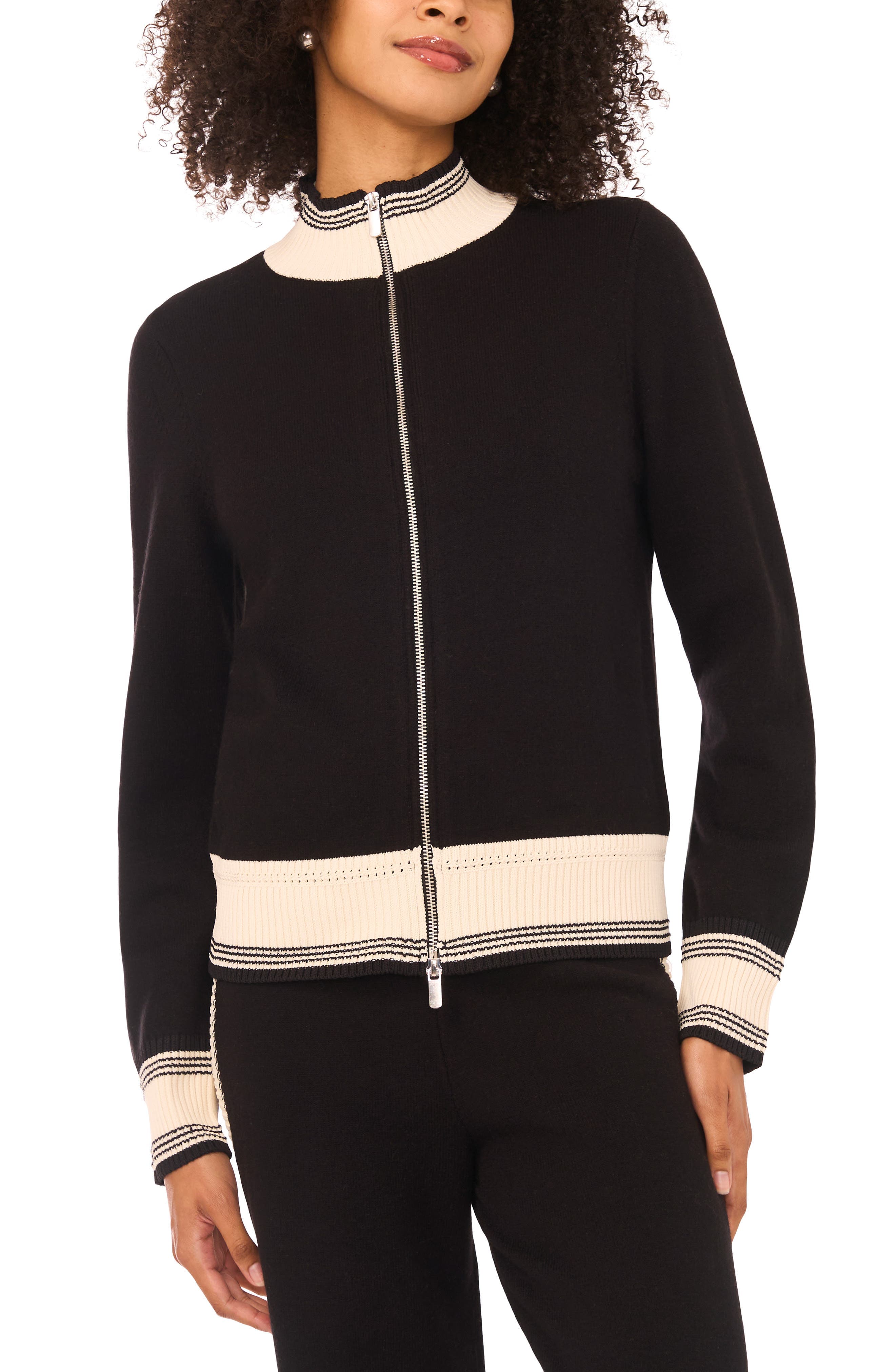 Contrast Trim Track Jacket - image 1