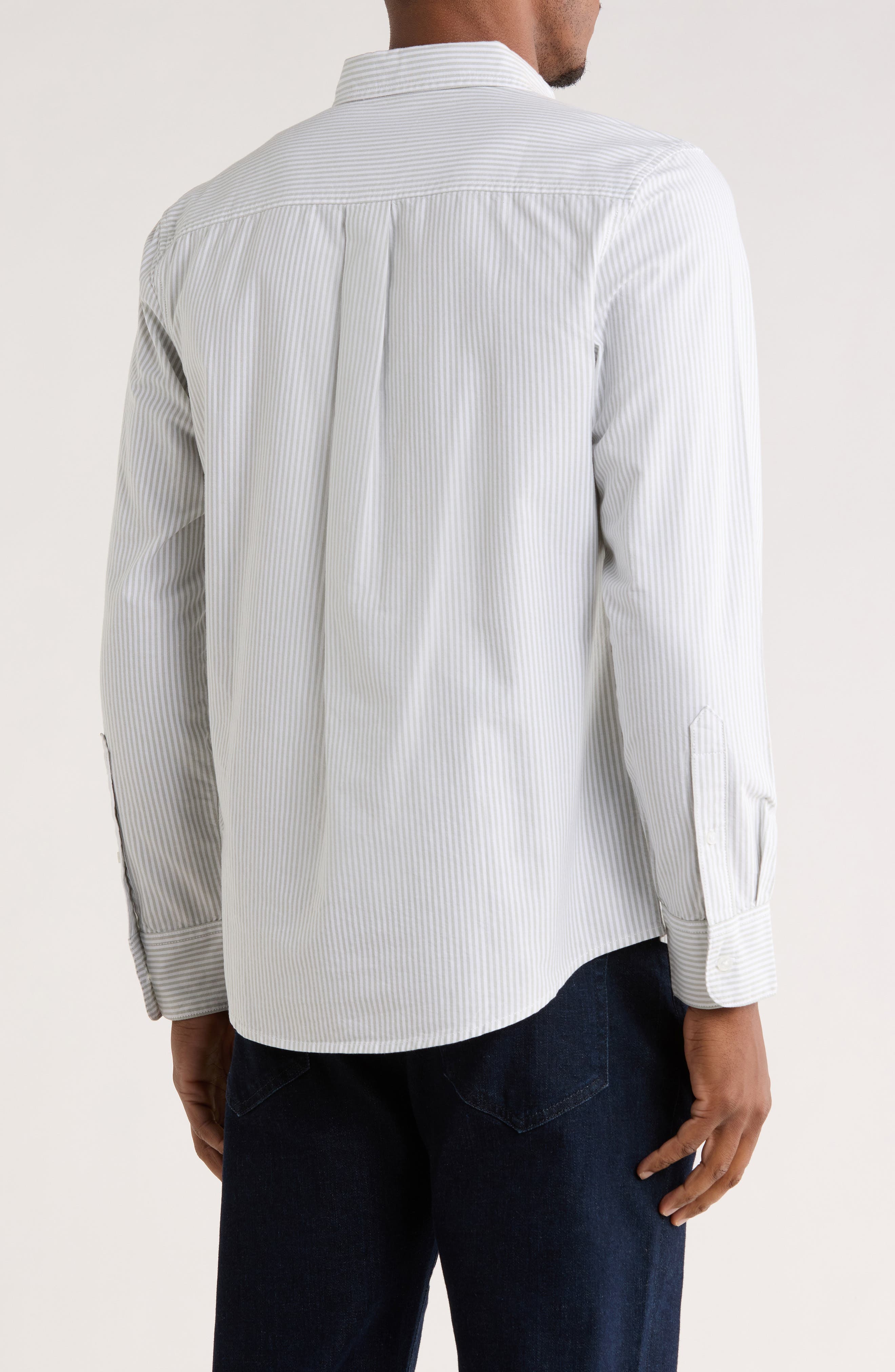 Stripe Cotton Oxford Button-Down Shirt - image 2