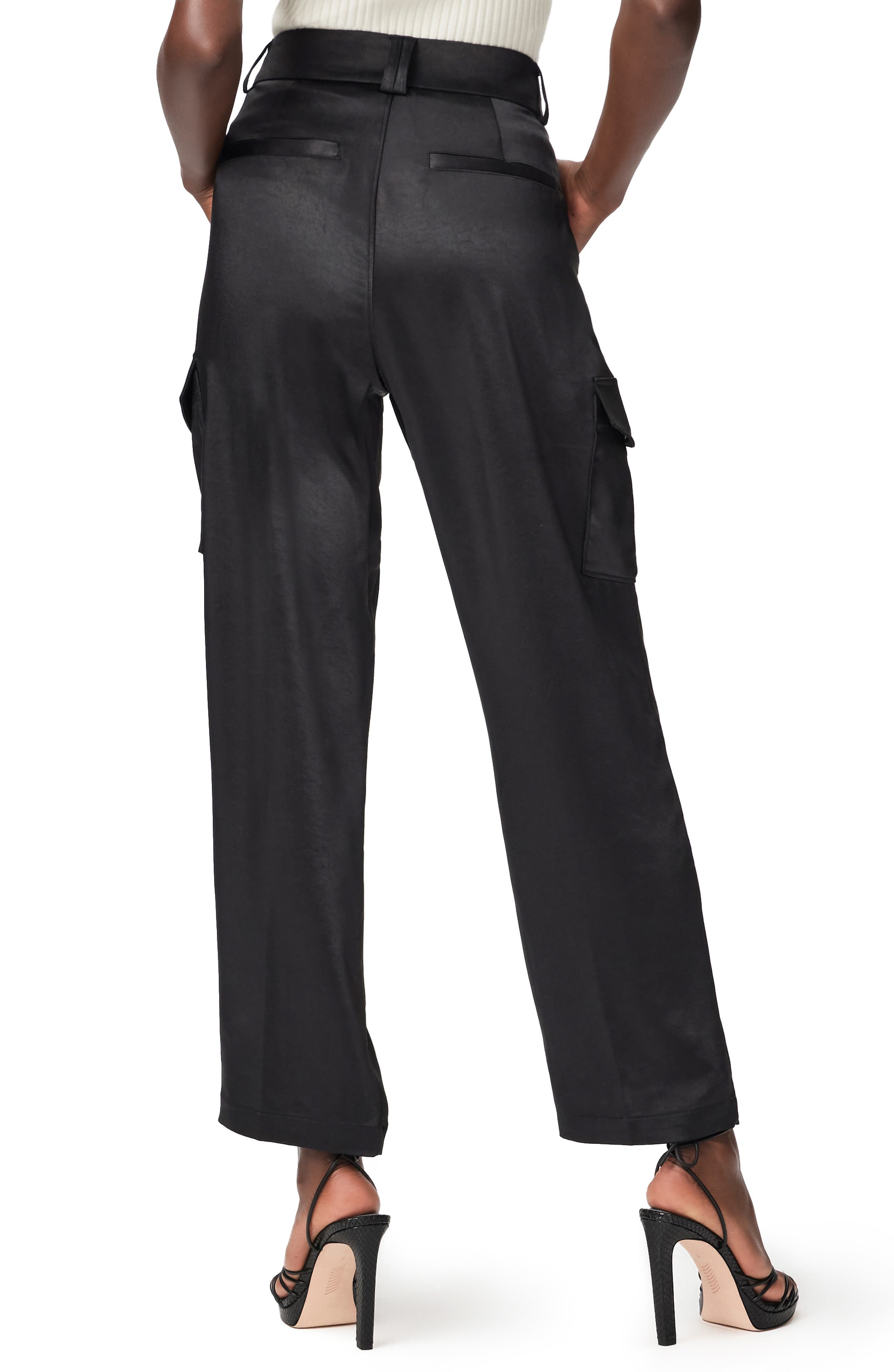 Malika Satin Cargo Pants - image 2