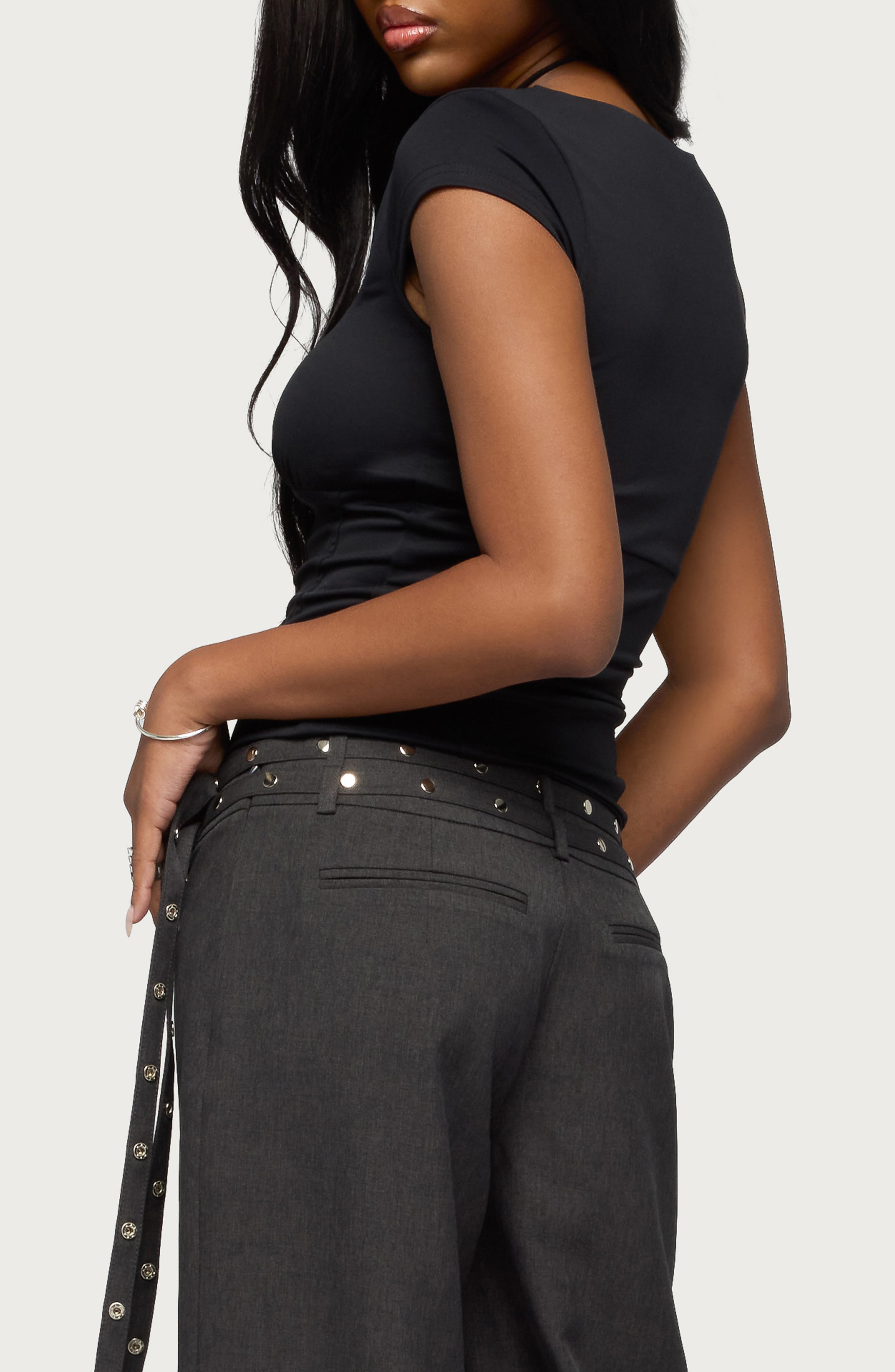 Laiah Square Neck Cap Sleeve Crop Top - image 2