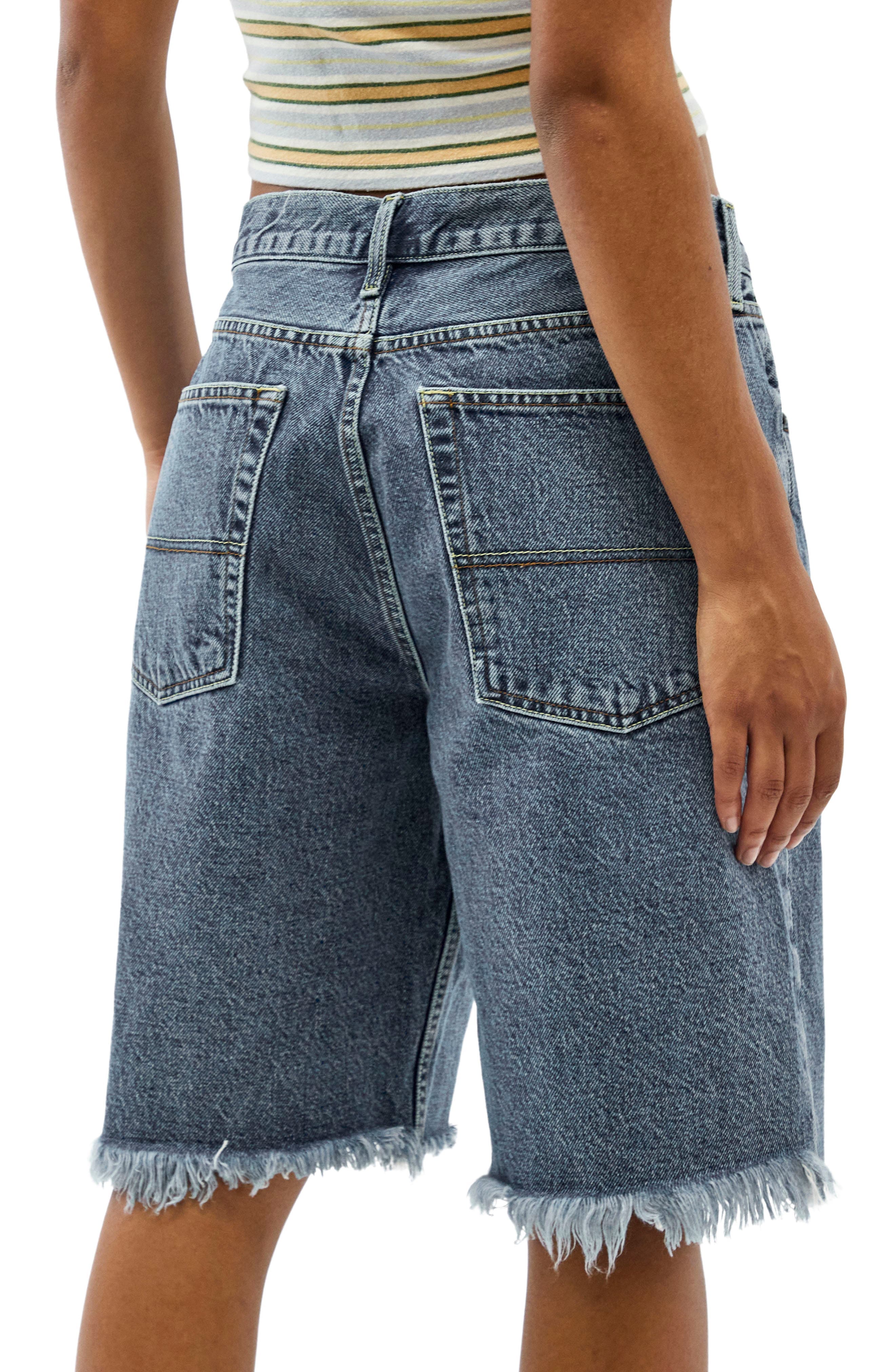 Jack Low Rise Longline Denim Shorts - image 2