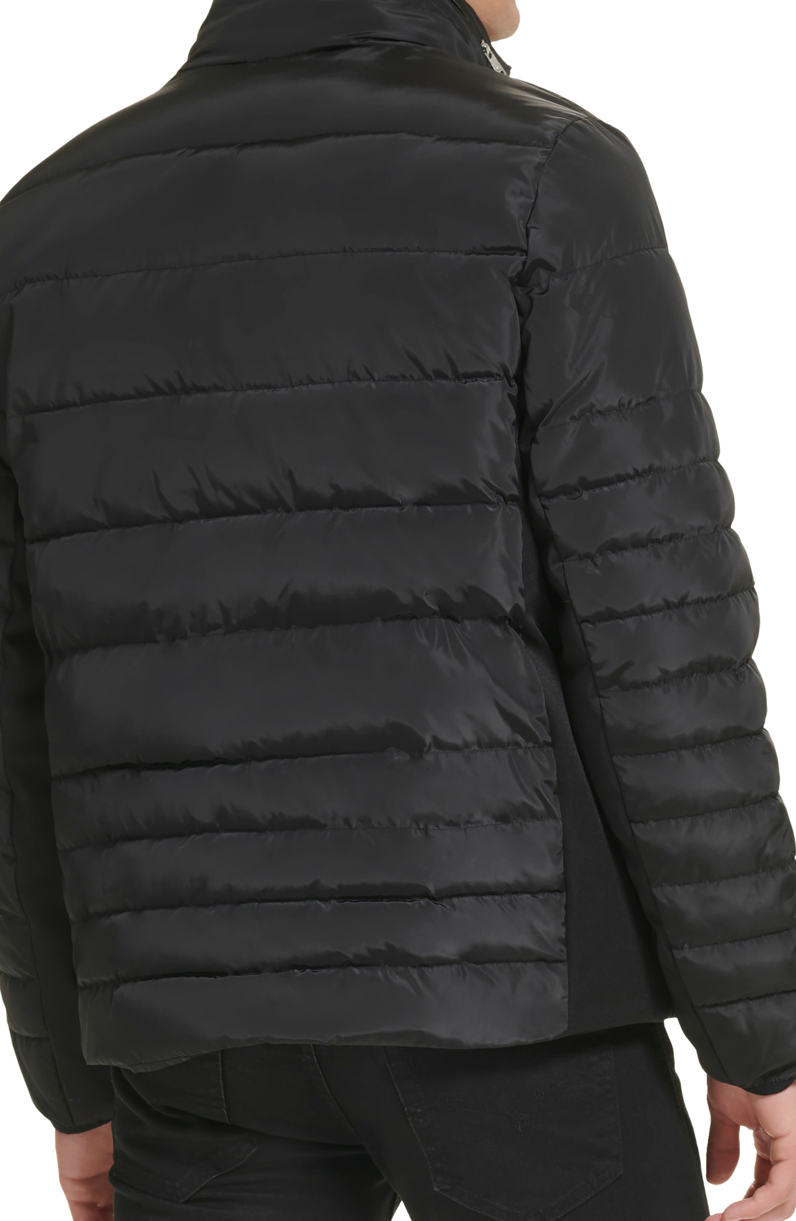 Faux Memory Full Zip Mixed Quilted Puffer Jacket - image 2