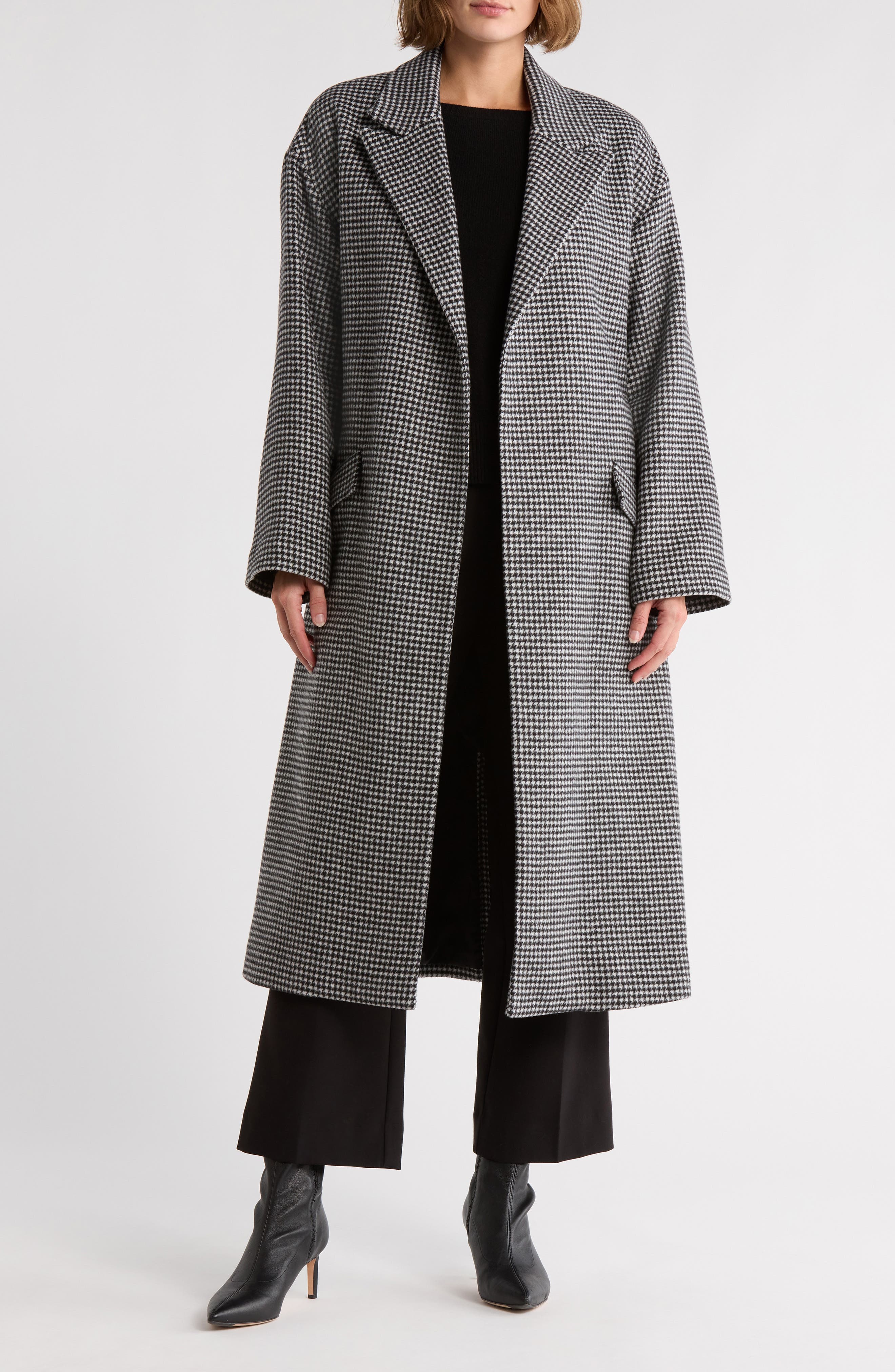 Houndstooth Robe Coat - image 1