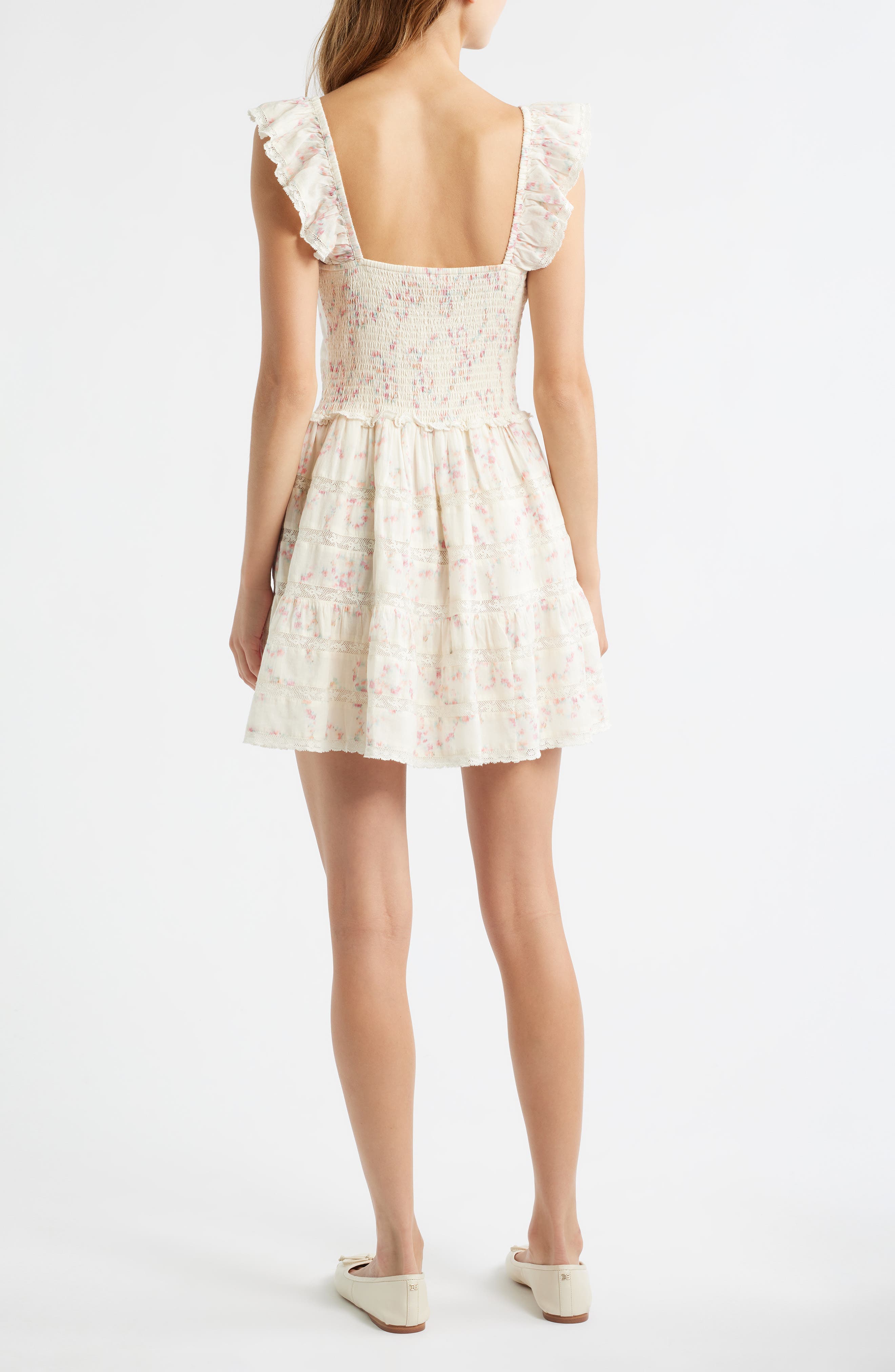 Finny Tiered Cotton Fit & Flare Minidress - image 2