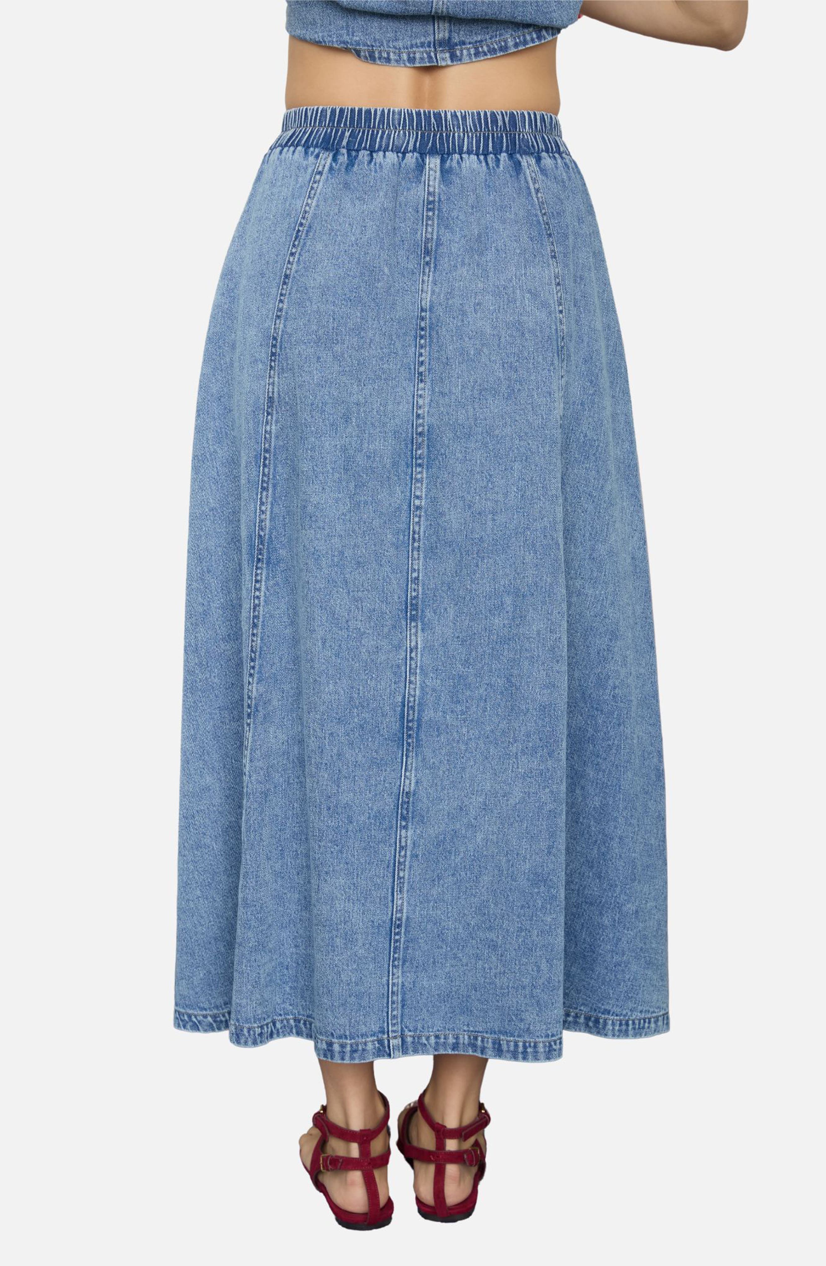 Denim Maxi Skirt - image 2