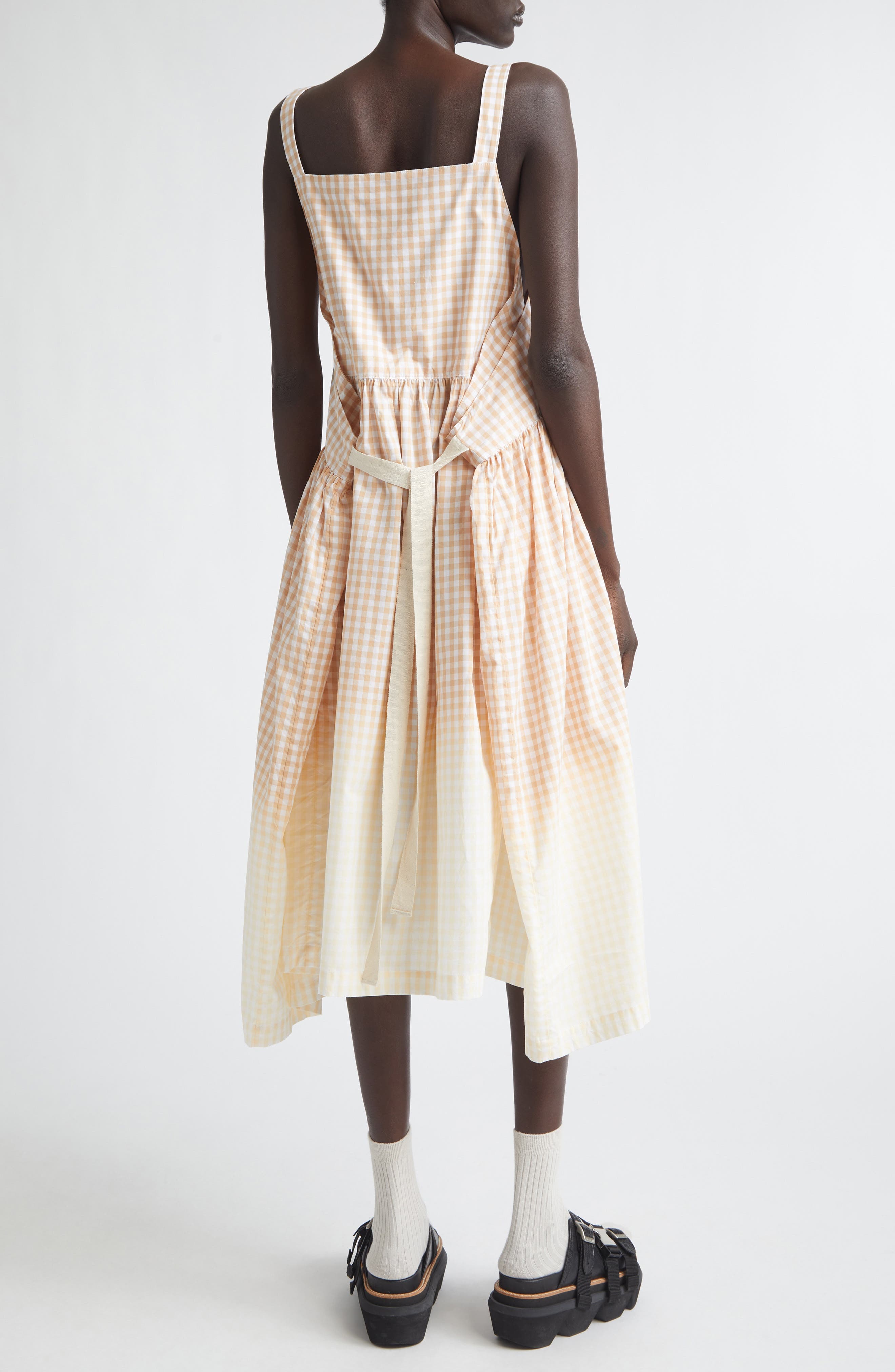 Degrade Gingham Cotton Poplin Dress - image 2
