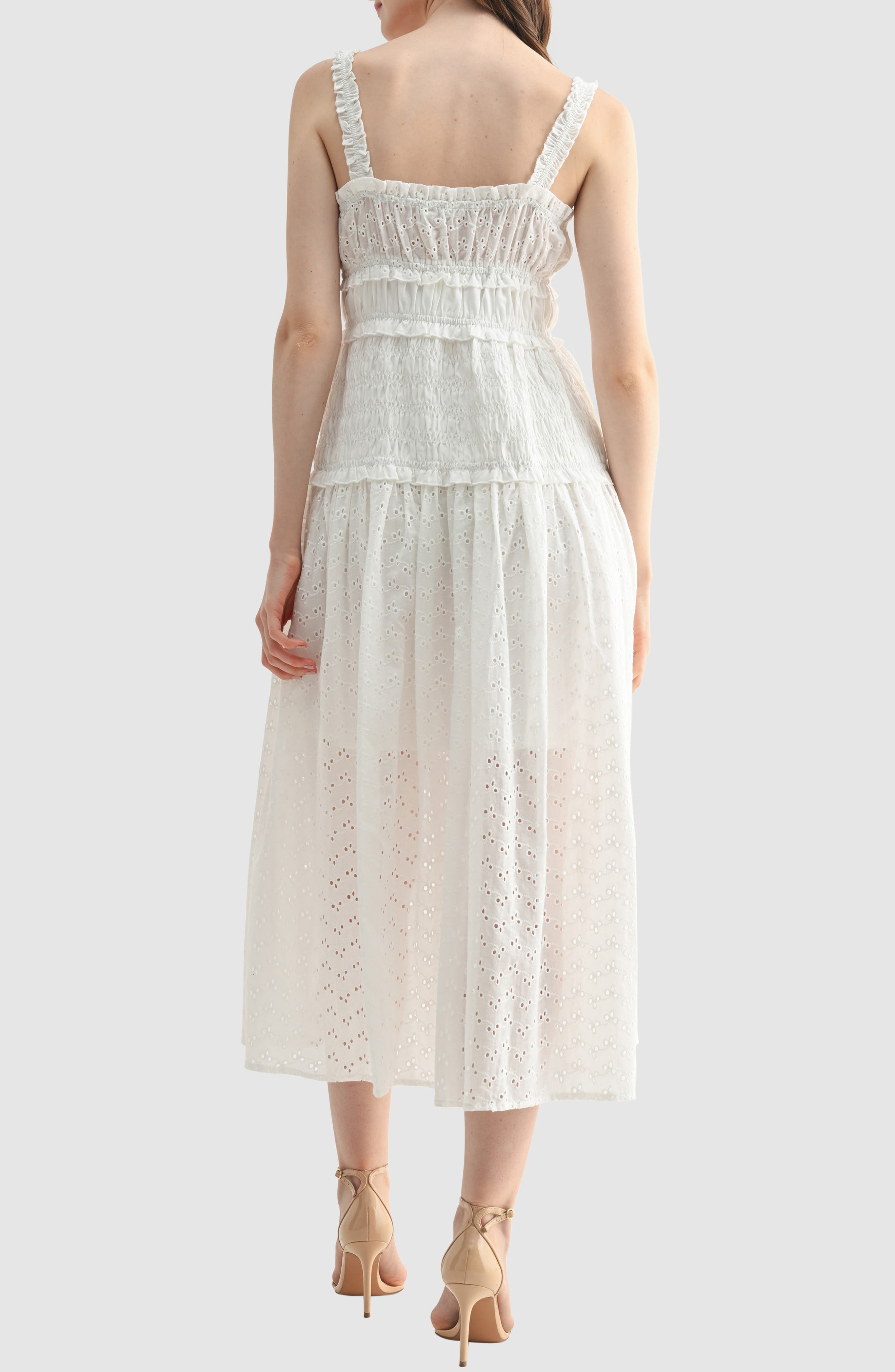 Cotton Eyelet Midi Sundress - image 2