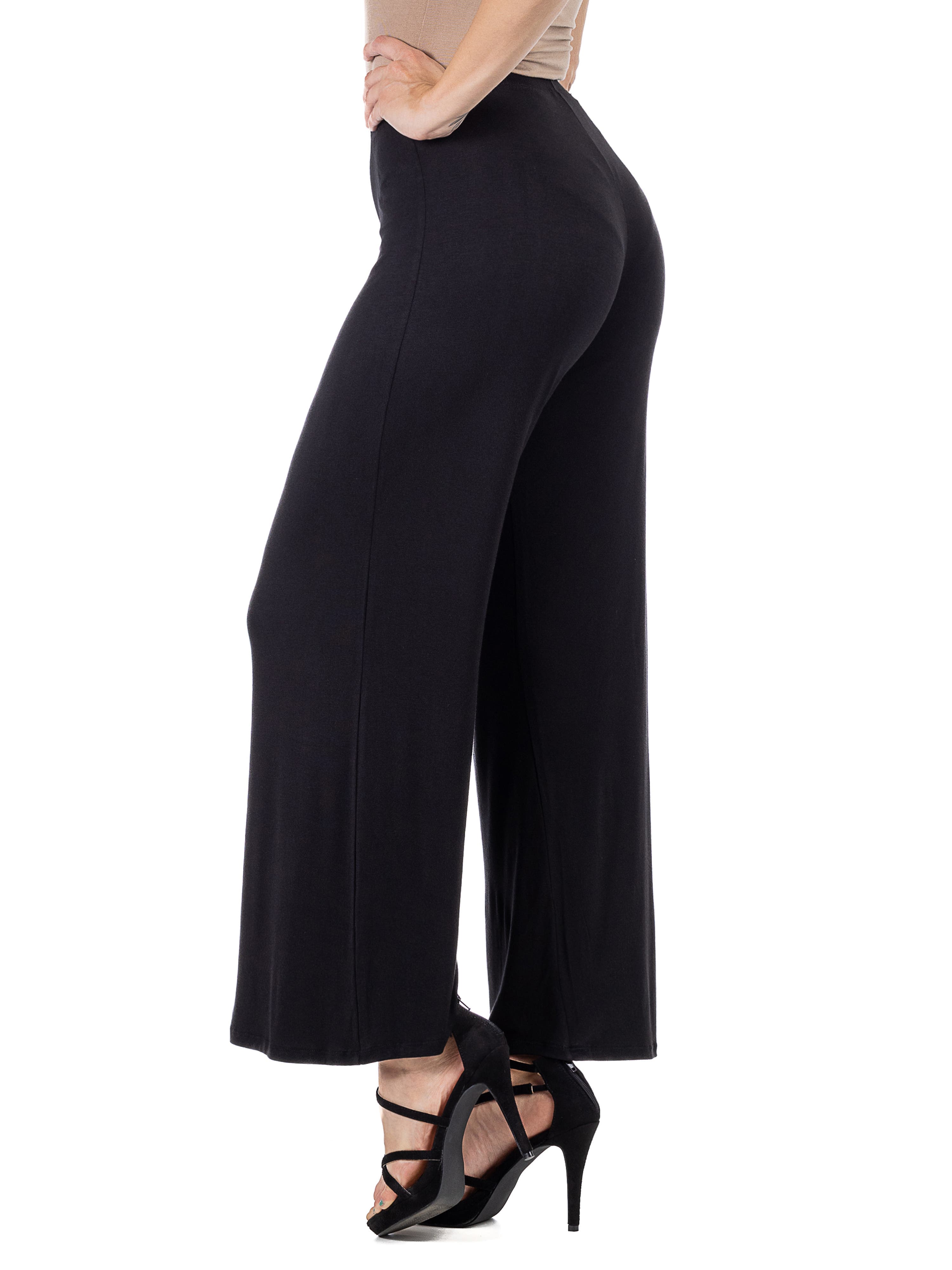 Comfortable Solid Color Palazzo Pants - image 2