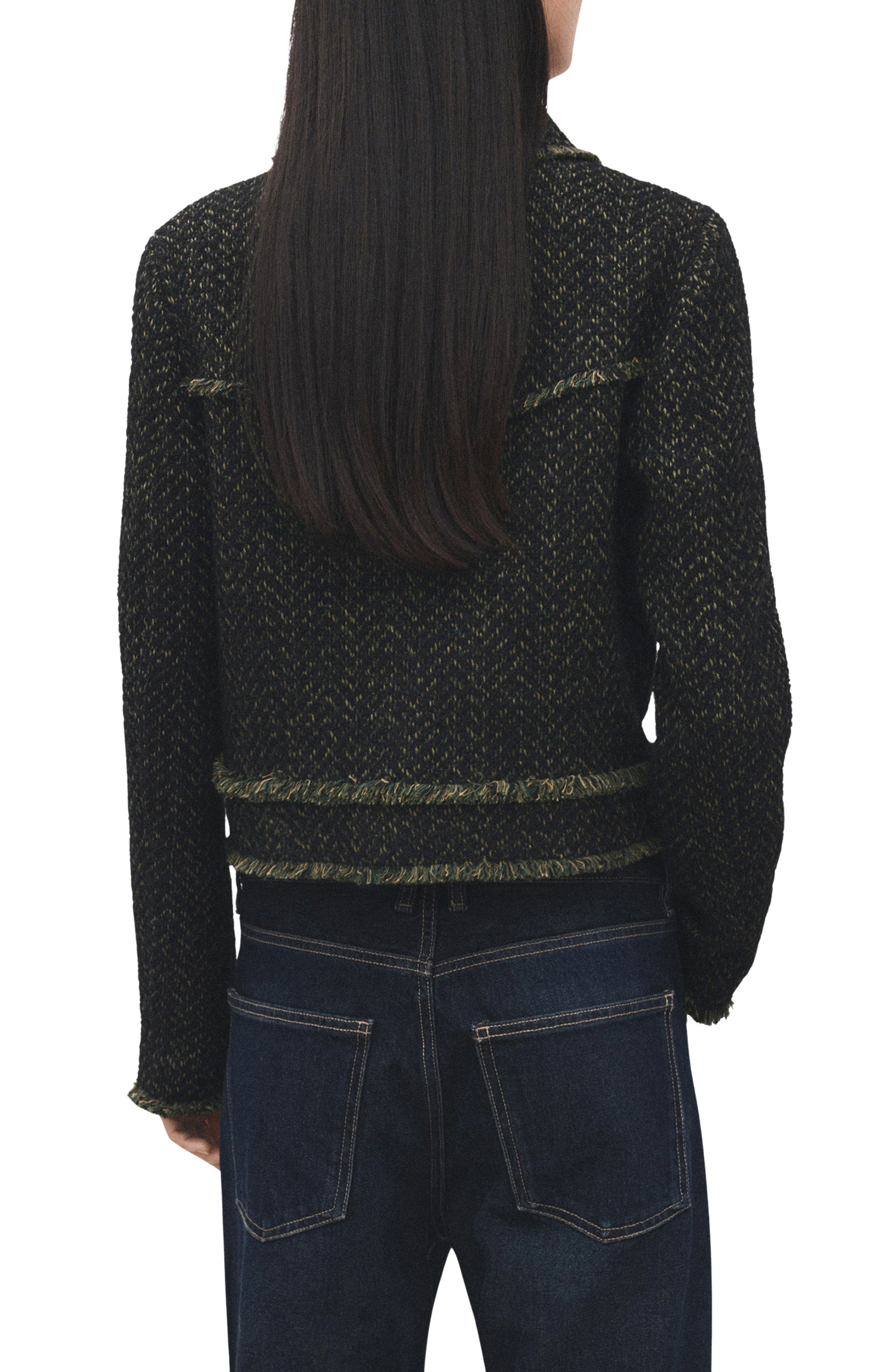 Zip Front Tweed Jacket - image 2