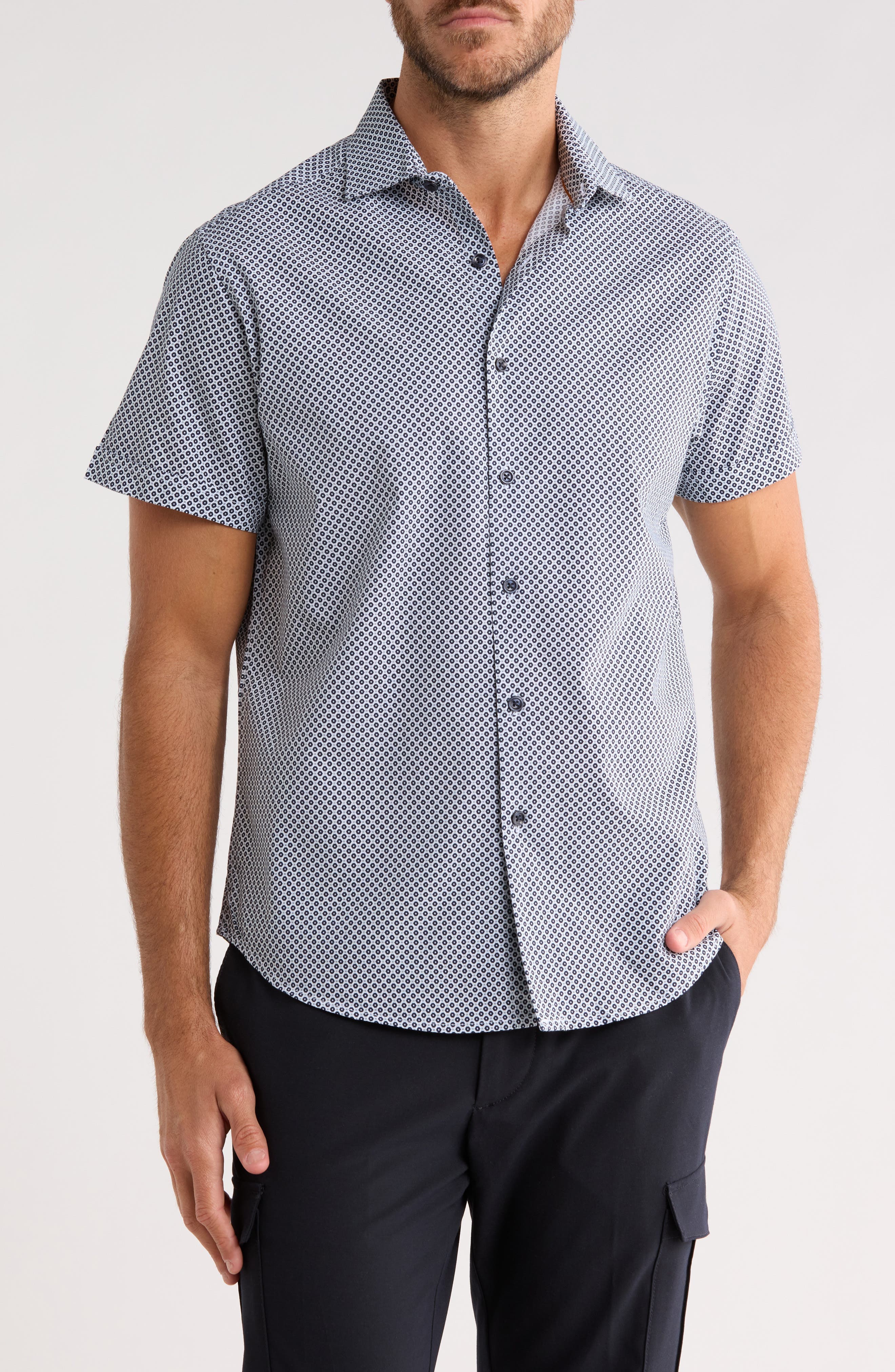 Floral Short Sleeve Button-Up Shirt - image 1