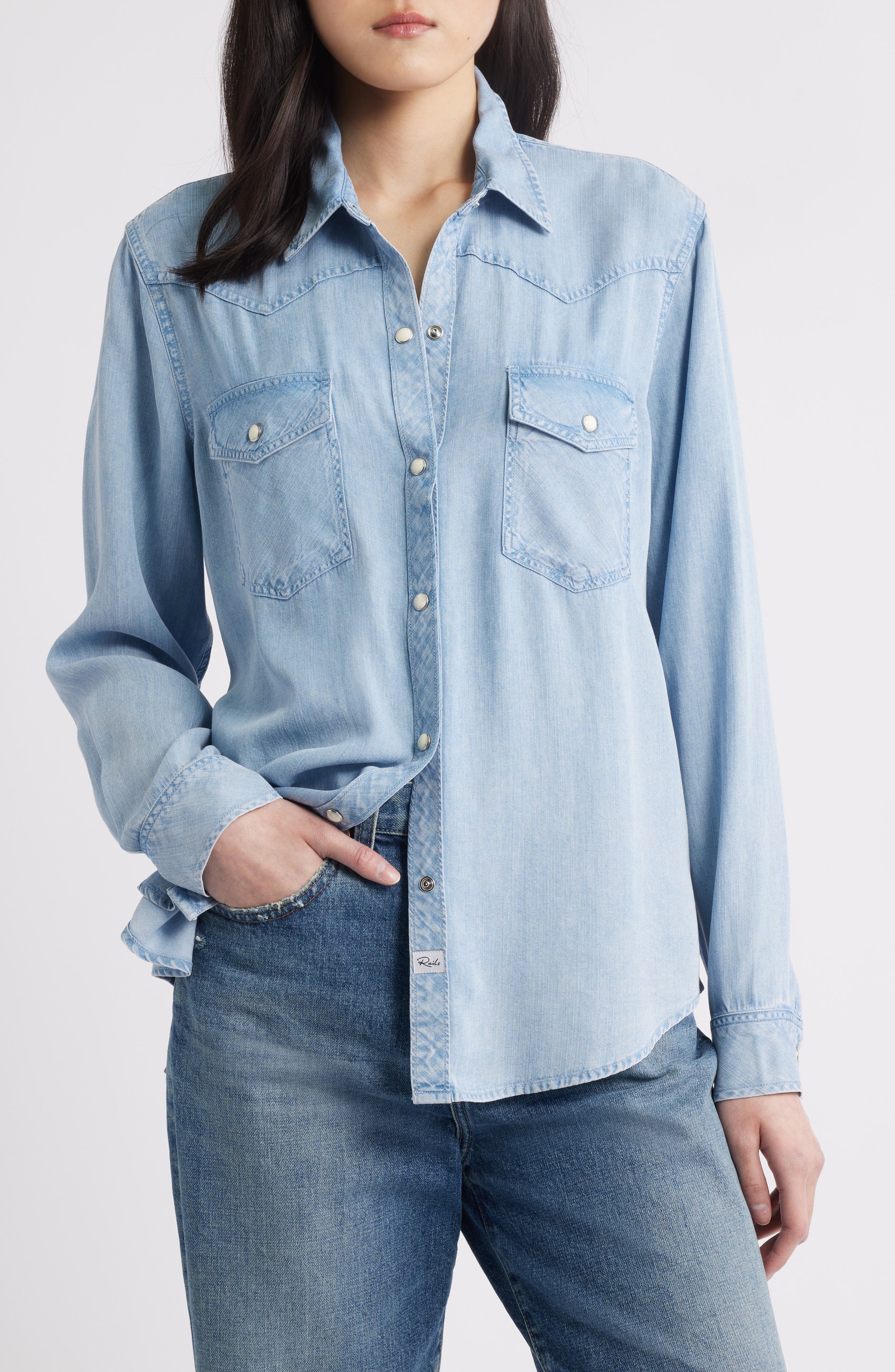 Remi Denim Button-Up Shirt - image 1