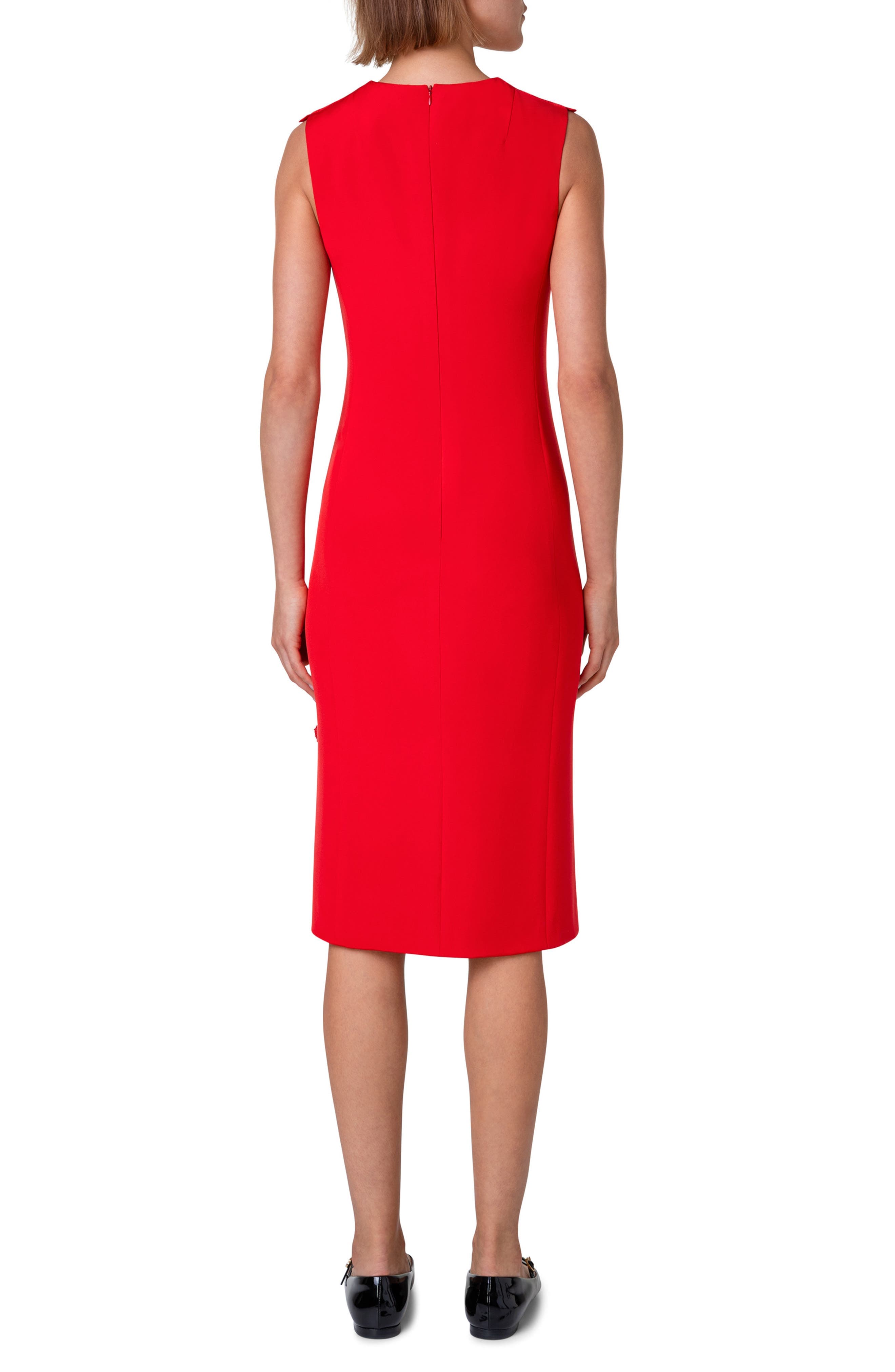 Anemones Lace & Silk Crepe Sheath Dress - image 2