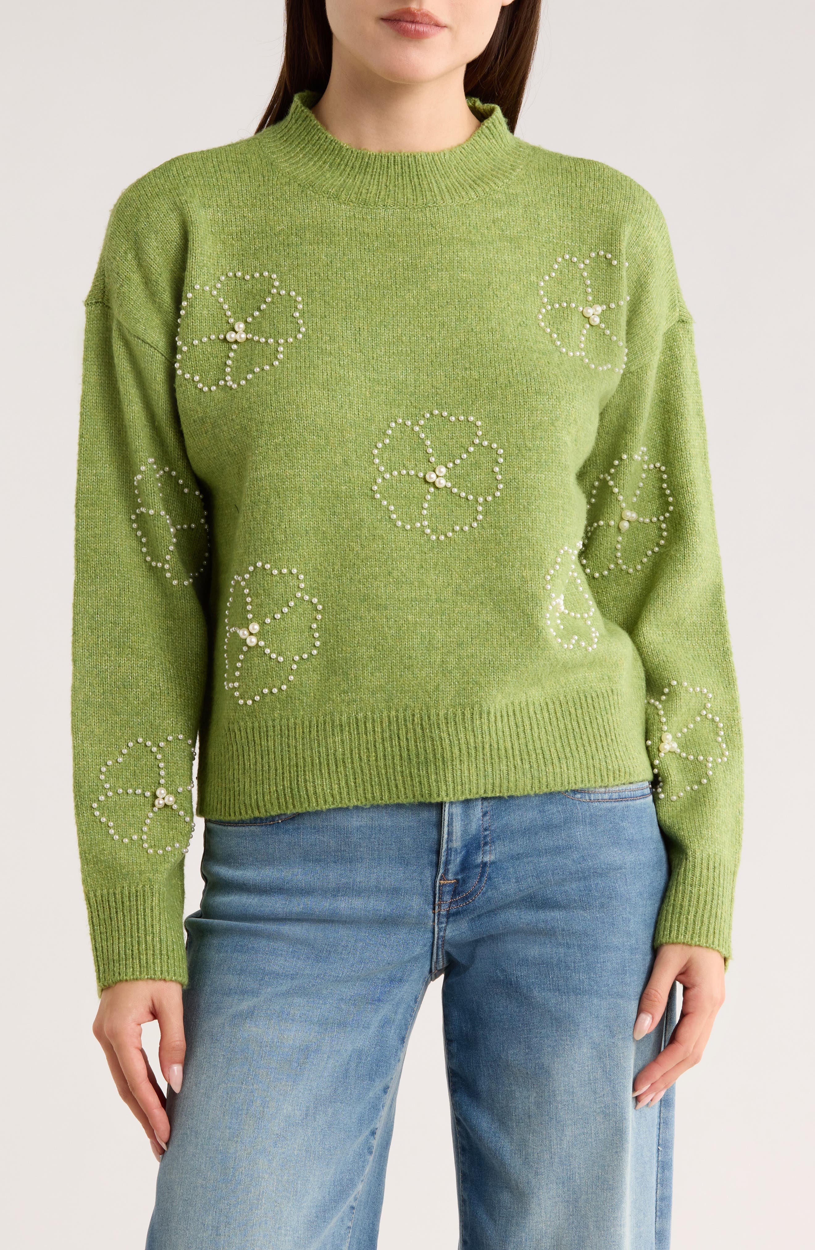Clara Mock Neck Sweater - image 1