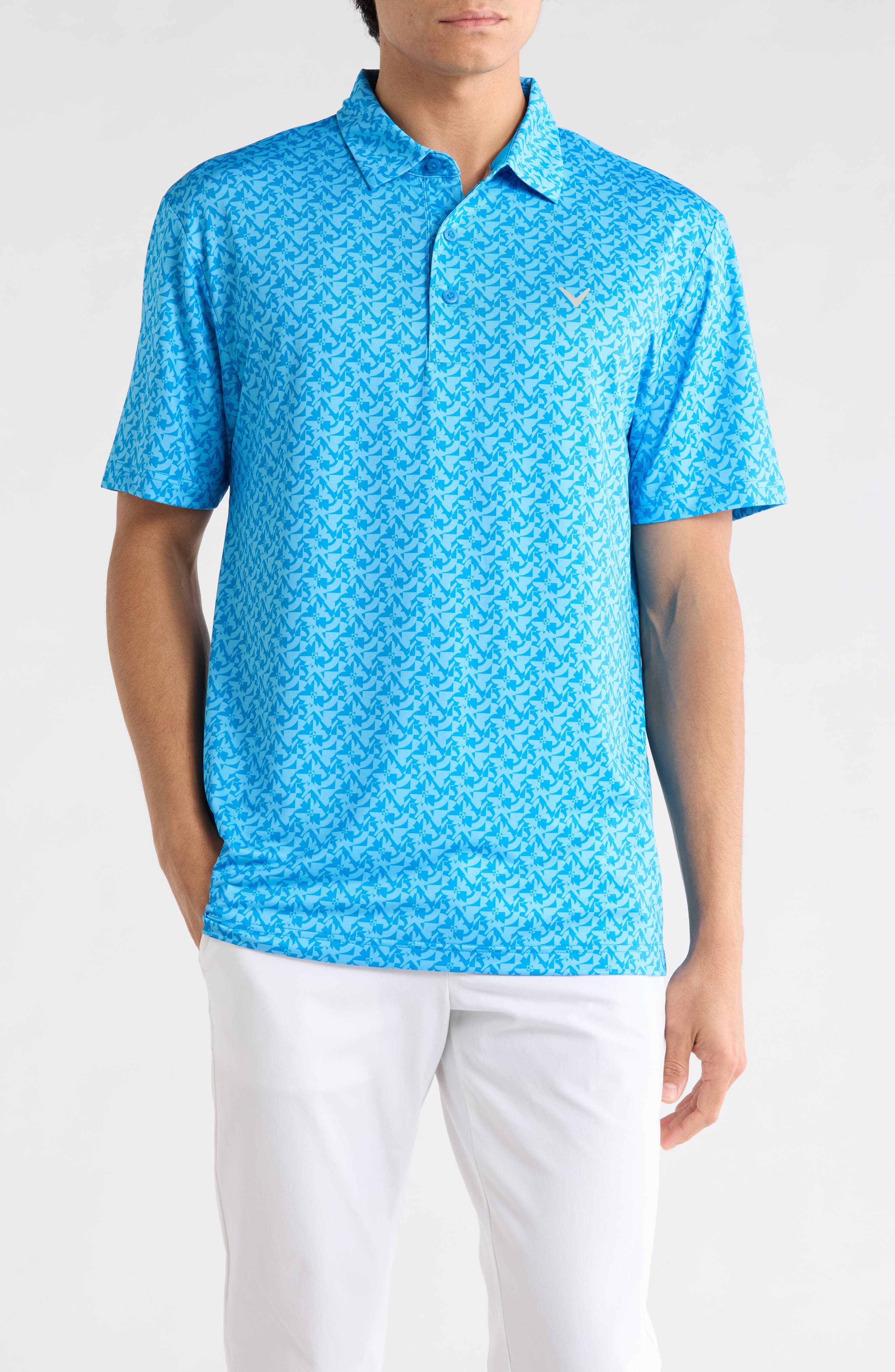 Floral Block Golf Polo - image 3