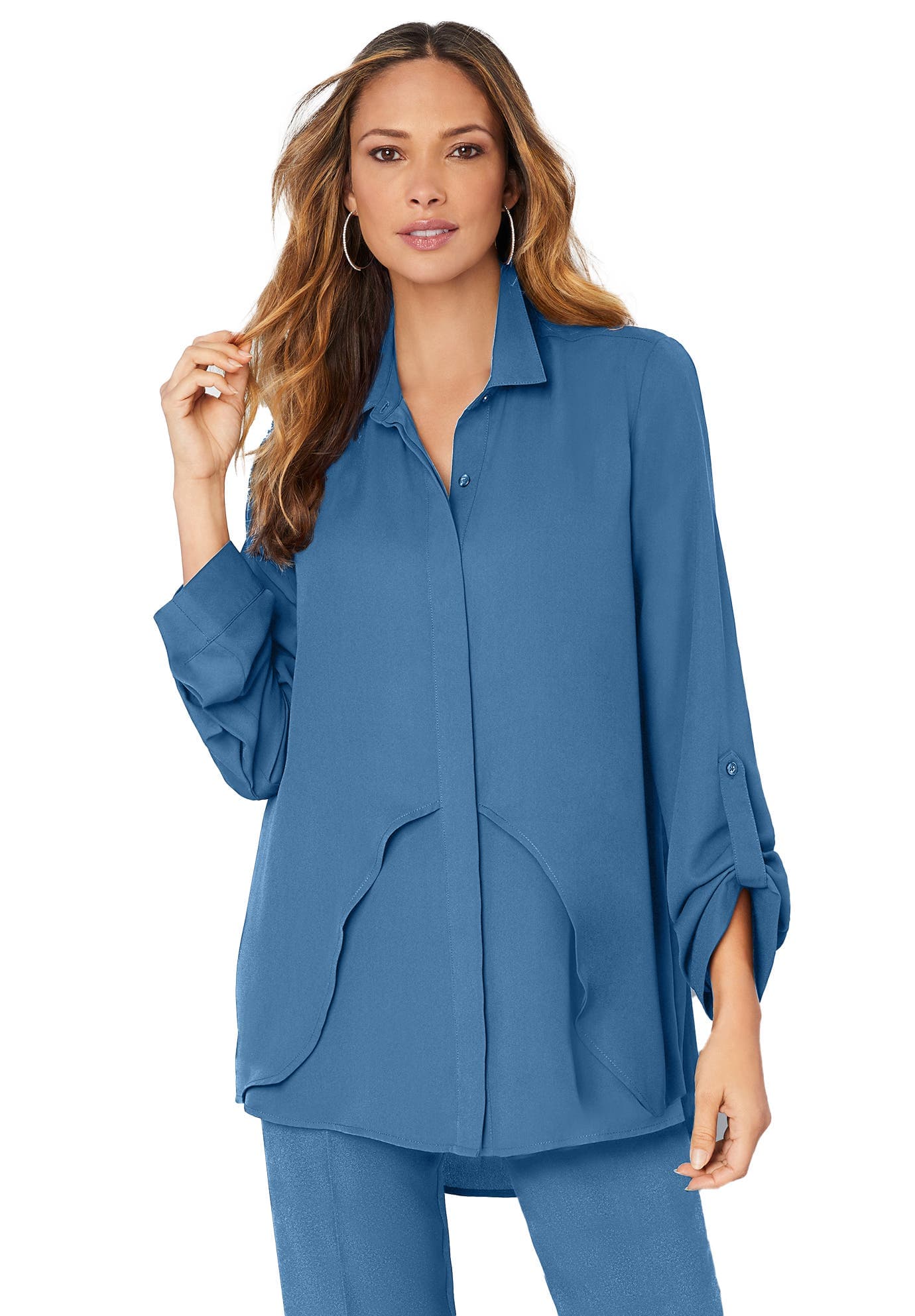 Georgette Overlay Big Shirt - image 4