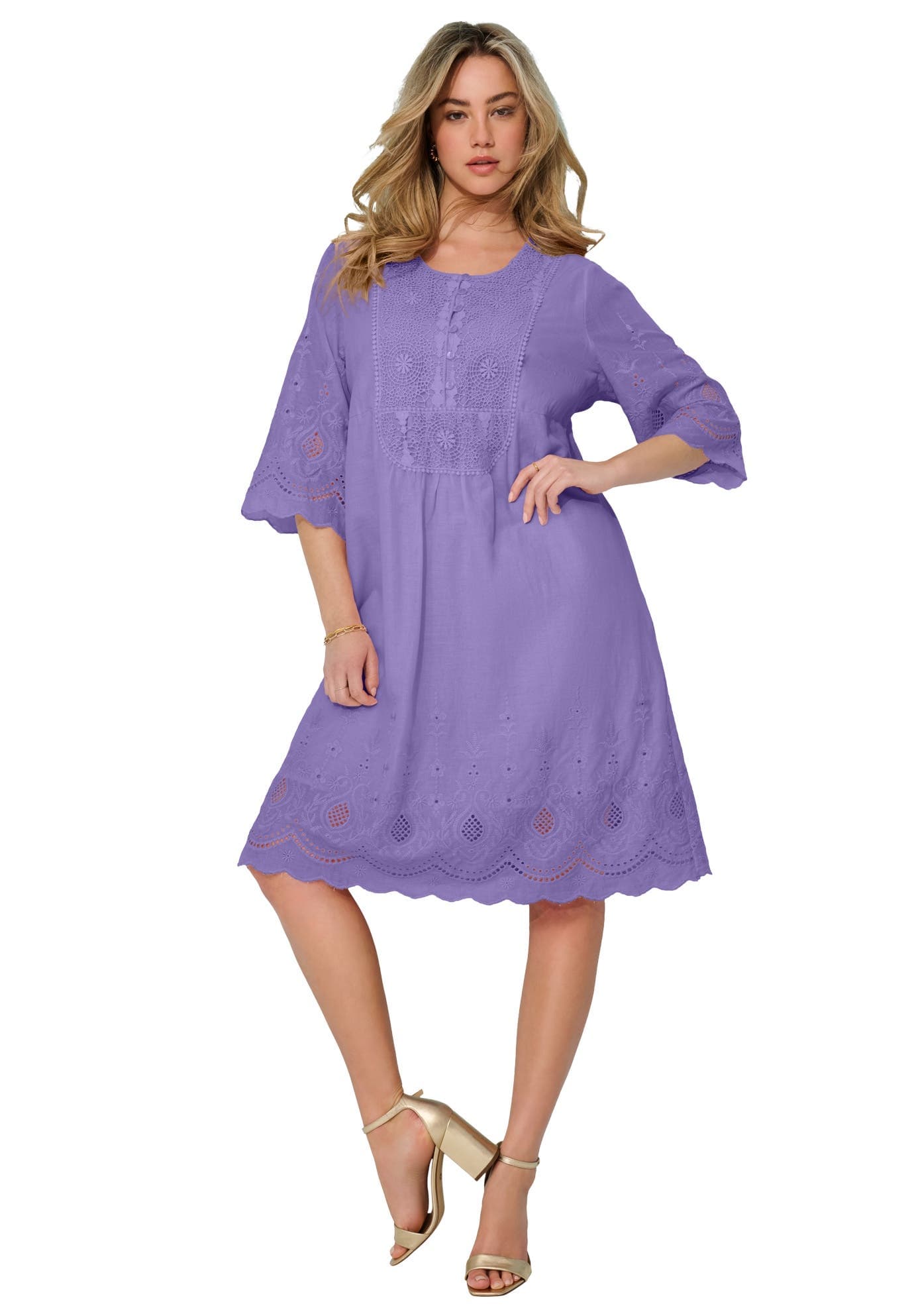 Cotton Lace Dress - image 5