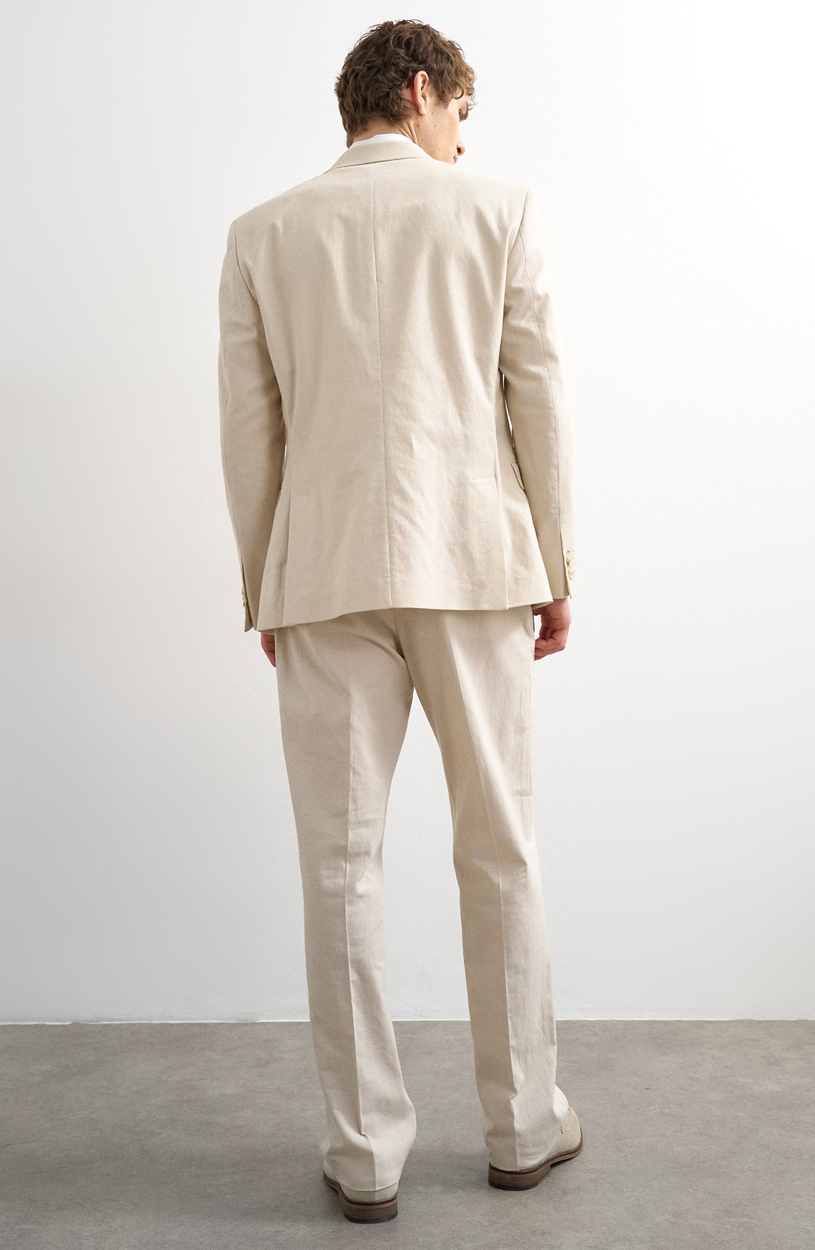 Linen Blend Straight Leg Pants - image 2
