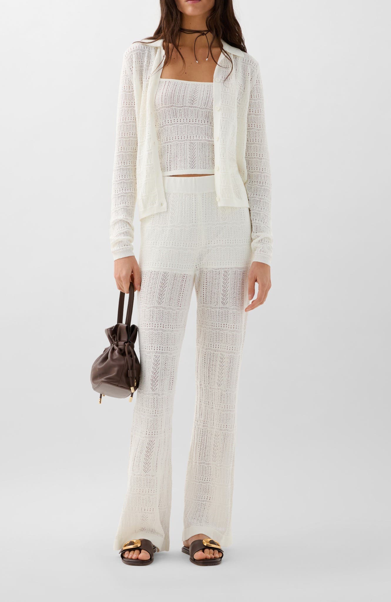 Pointelle White Cardigan - image 2