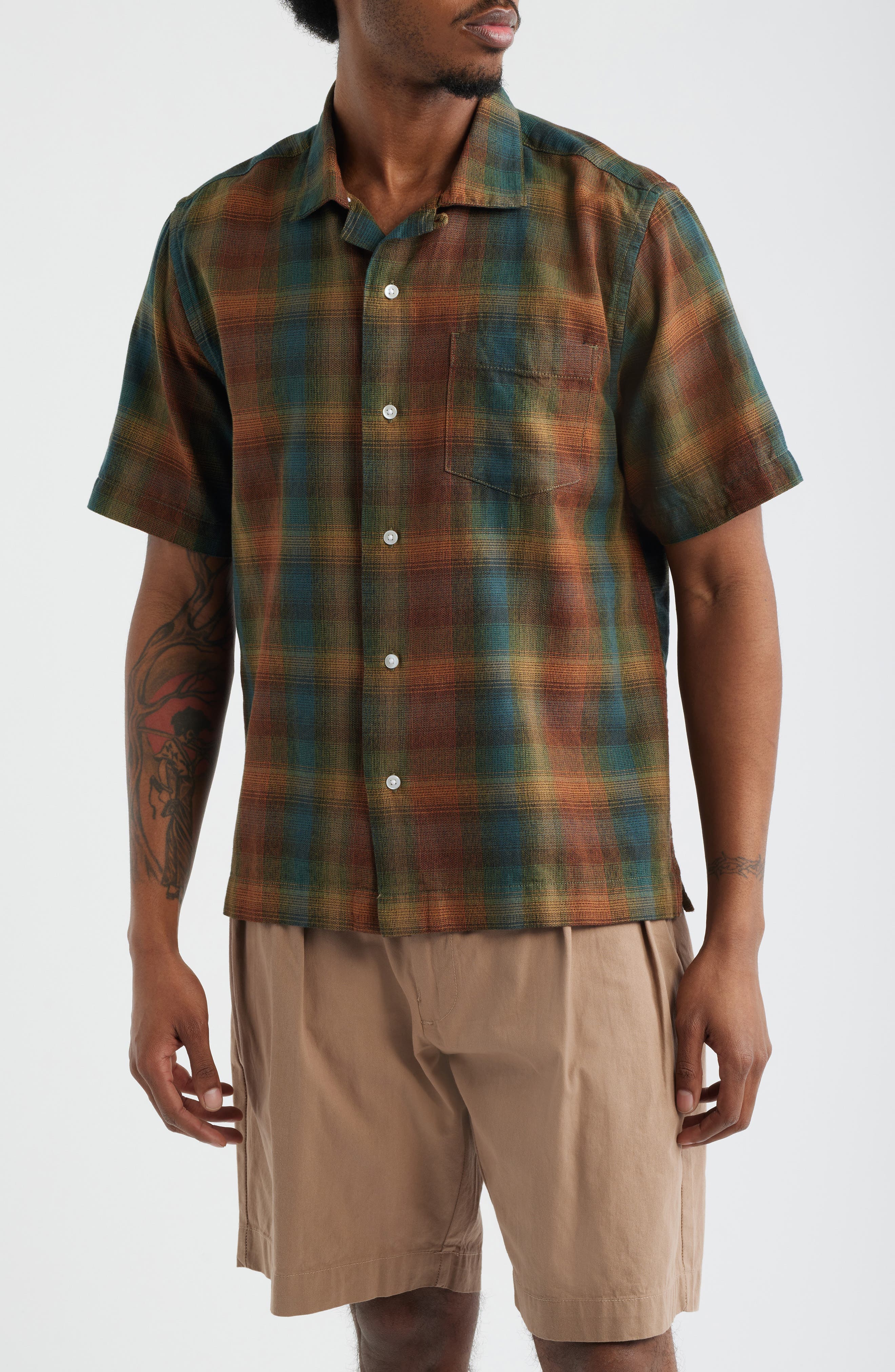 Plaid Resort Shirt - image 1