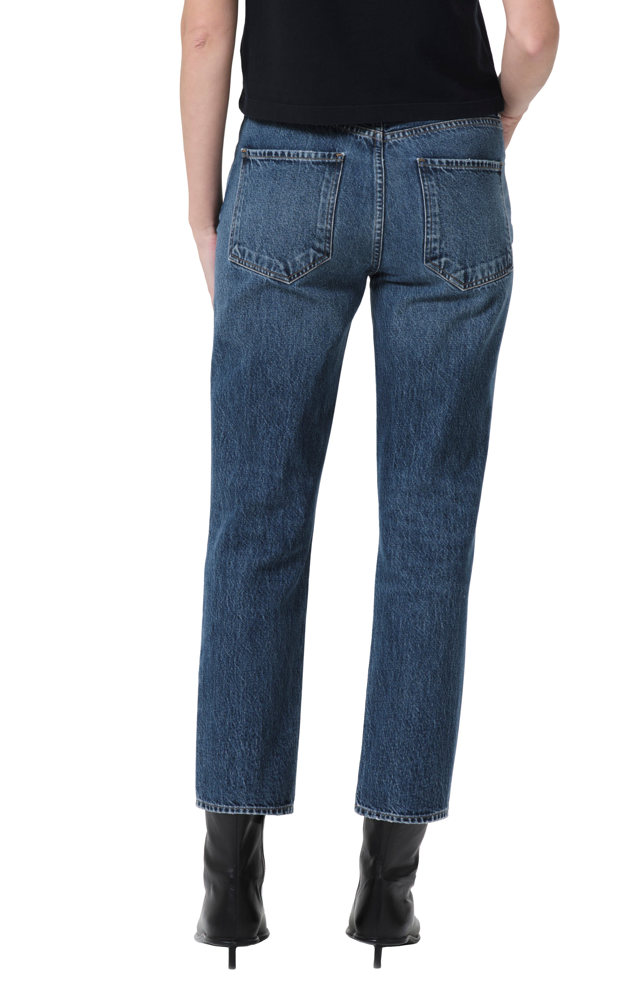 Riley High Waist Crop Straight Leg Jeans - image 2