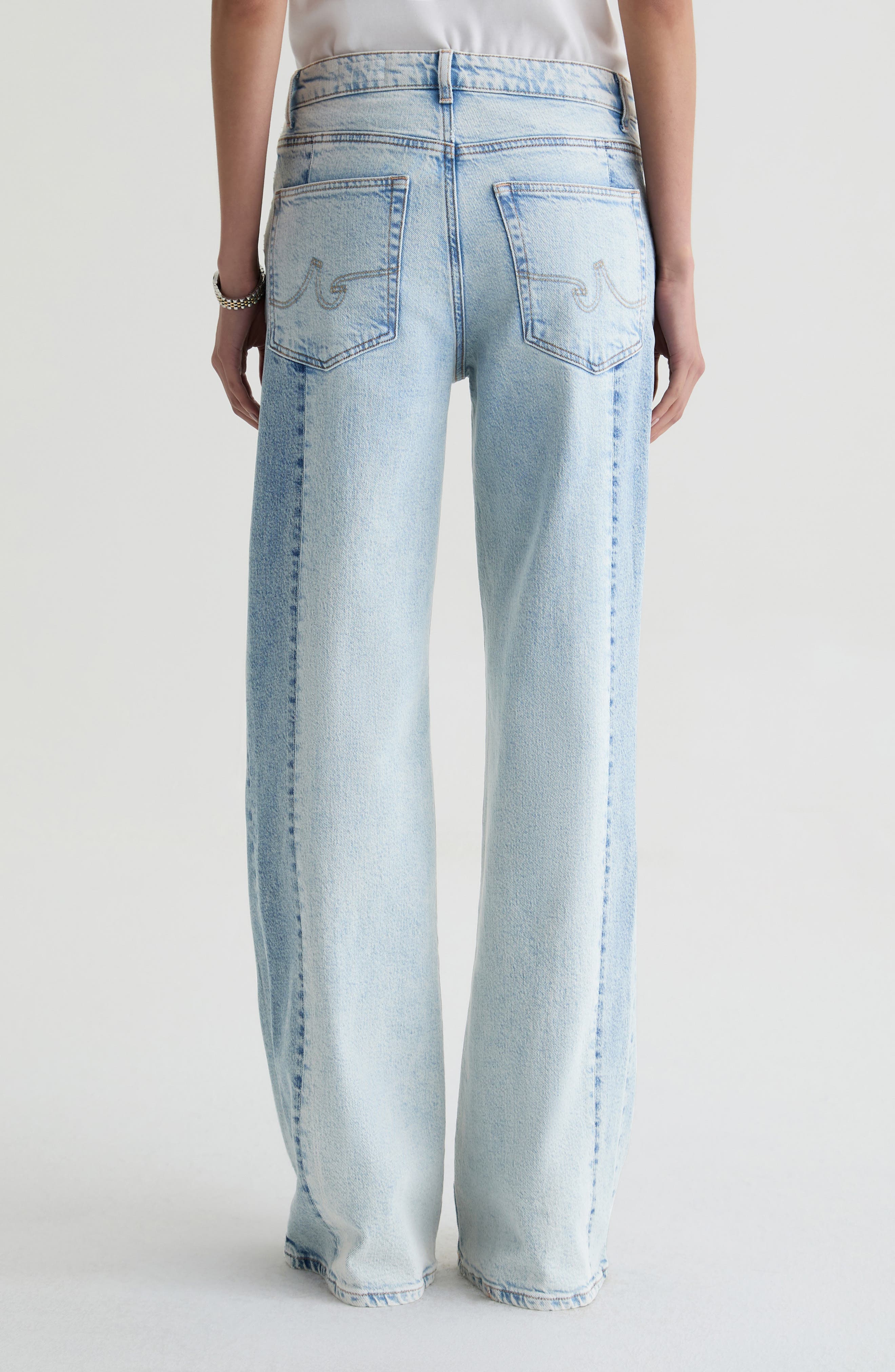 Saige Paneled Wide Leg Jeans - image 2