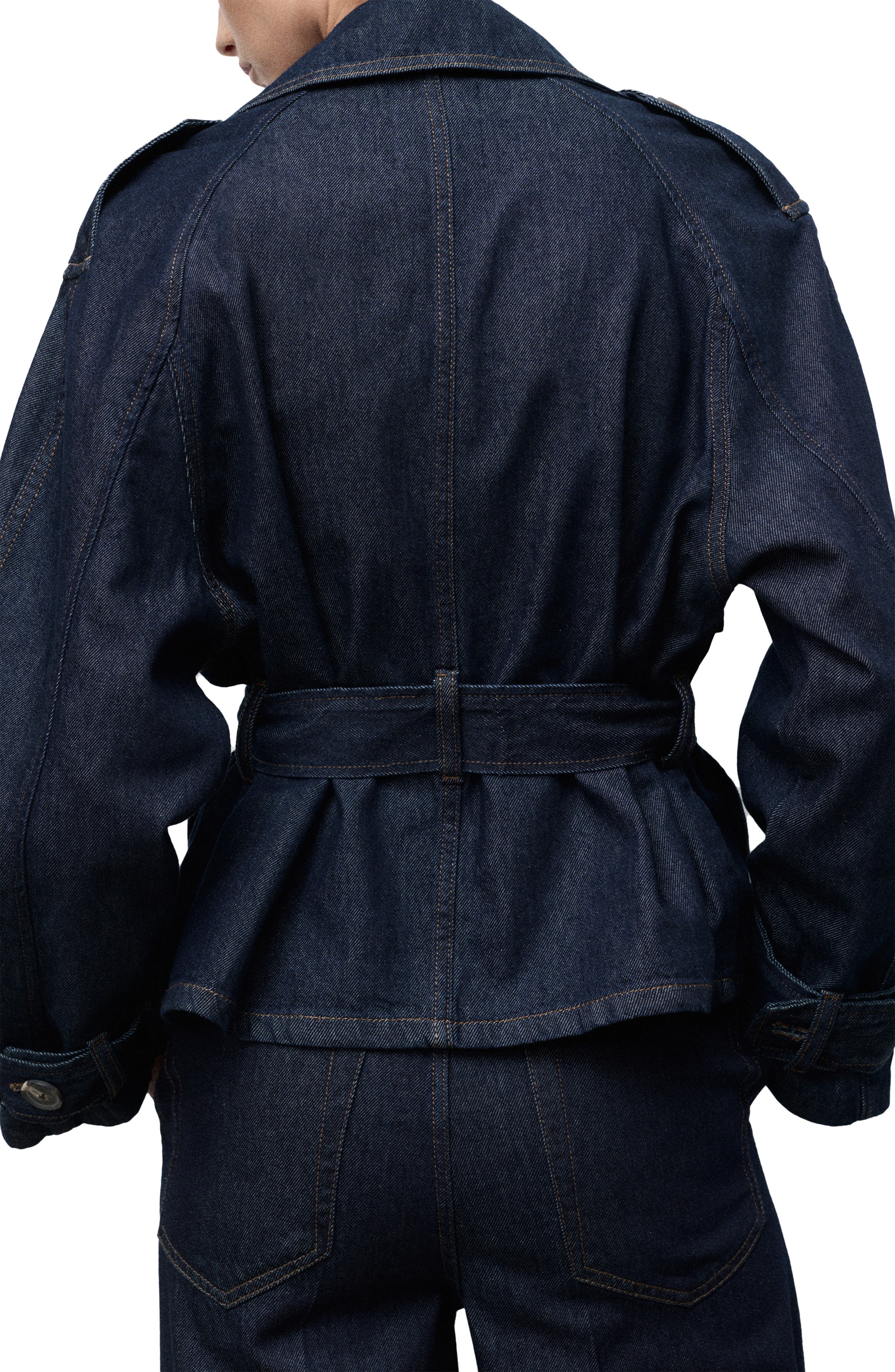 Denim Trench Jacket - image 2
