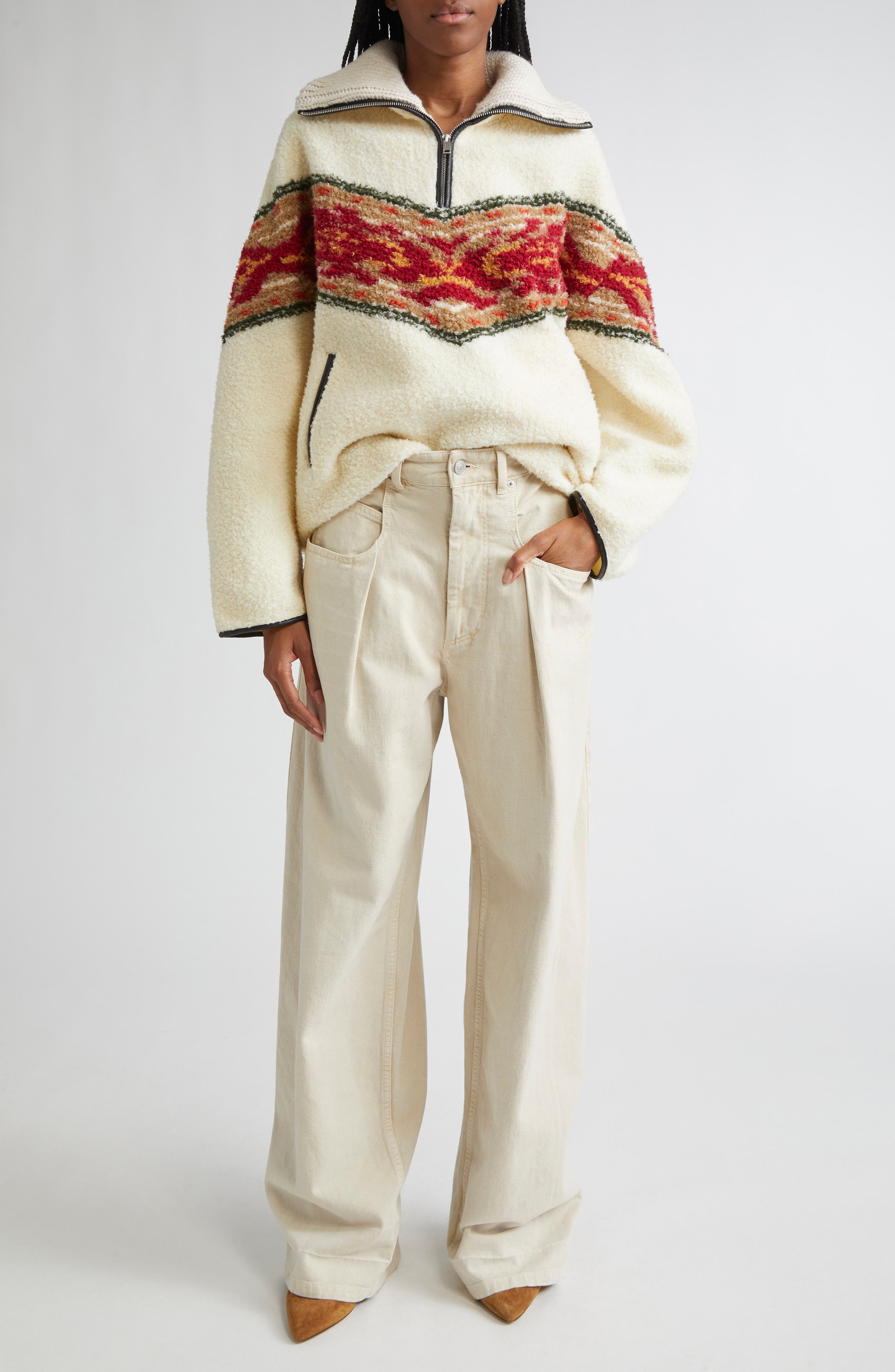 Marner Oversize Half Zip Sweater - image 2