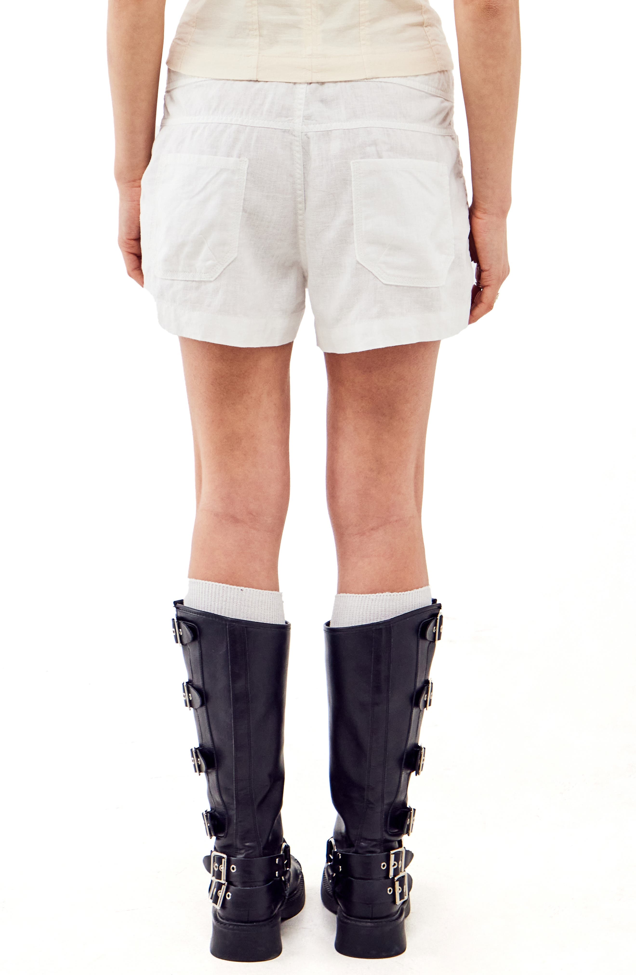 Linen Drawstring Shorts - image 2