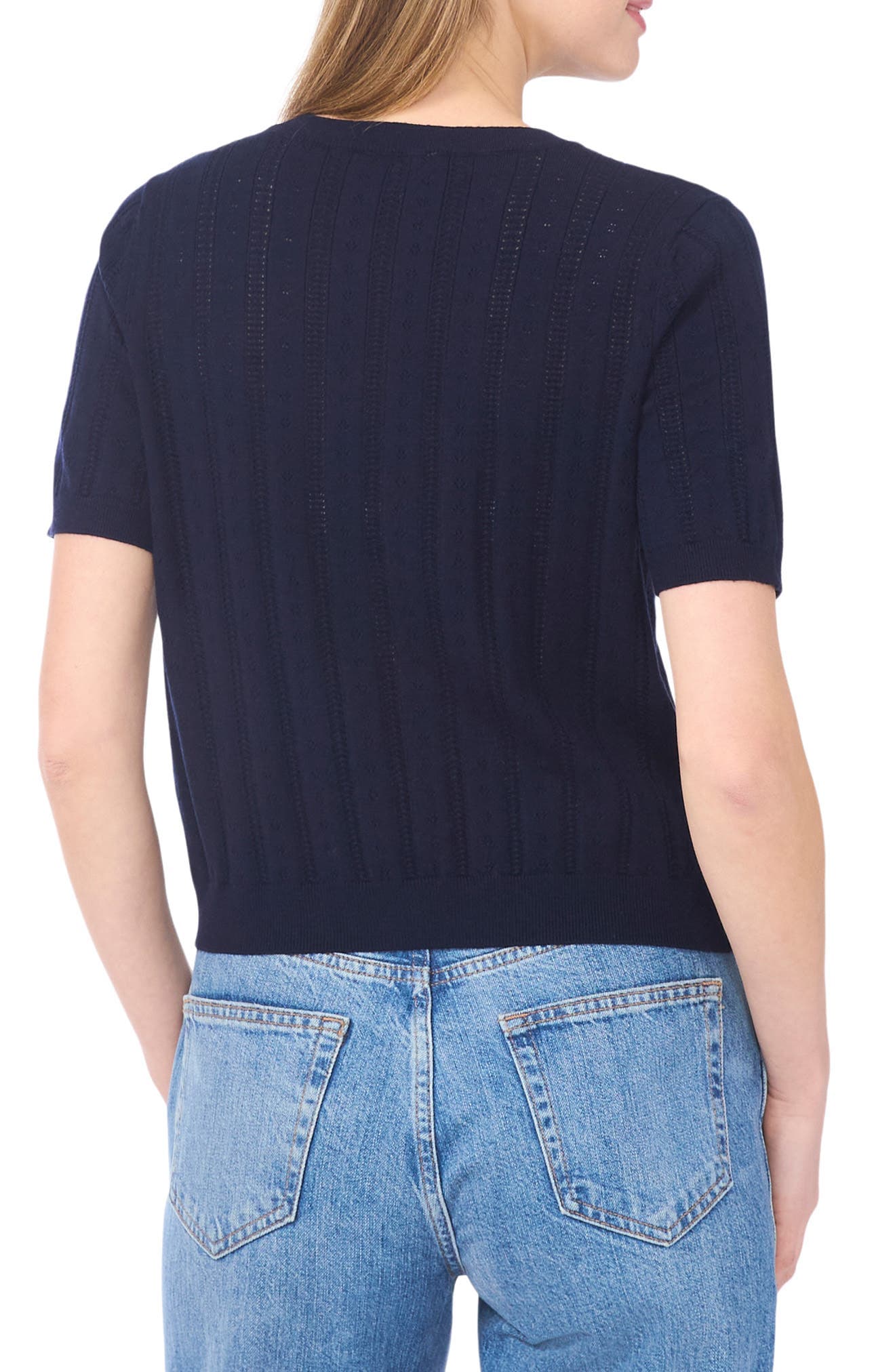 Pointelle Knit Sweater - image 4
