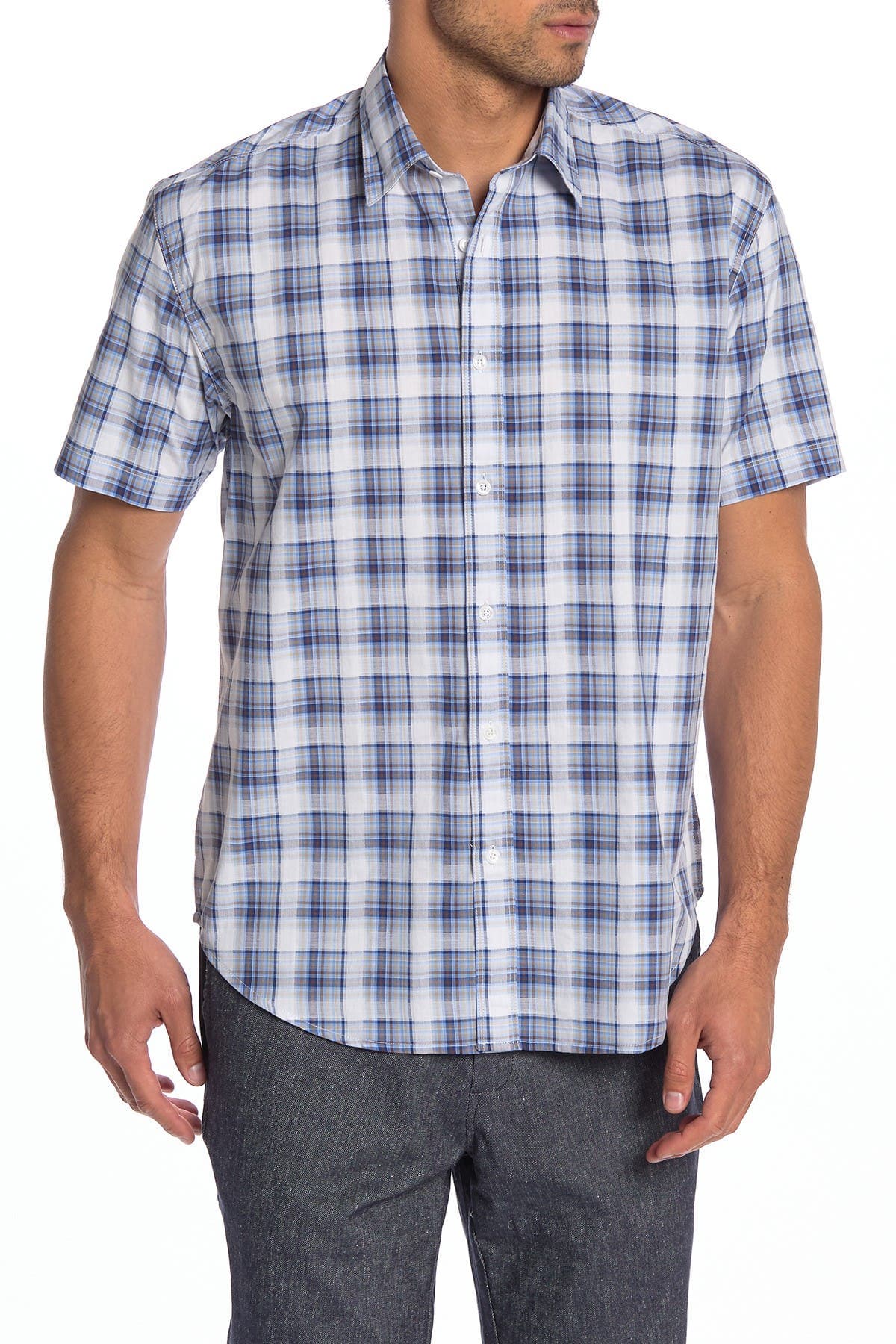 Surfas Check Short Sleeve Regular Fit Shirt - image 1